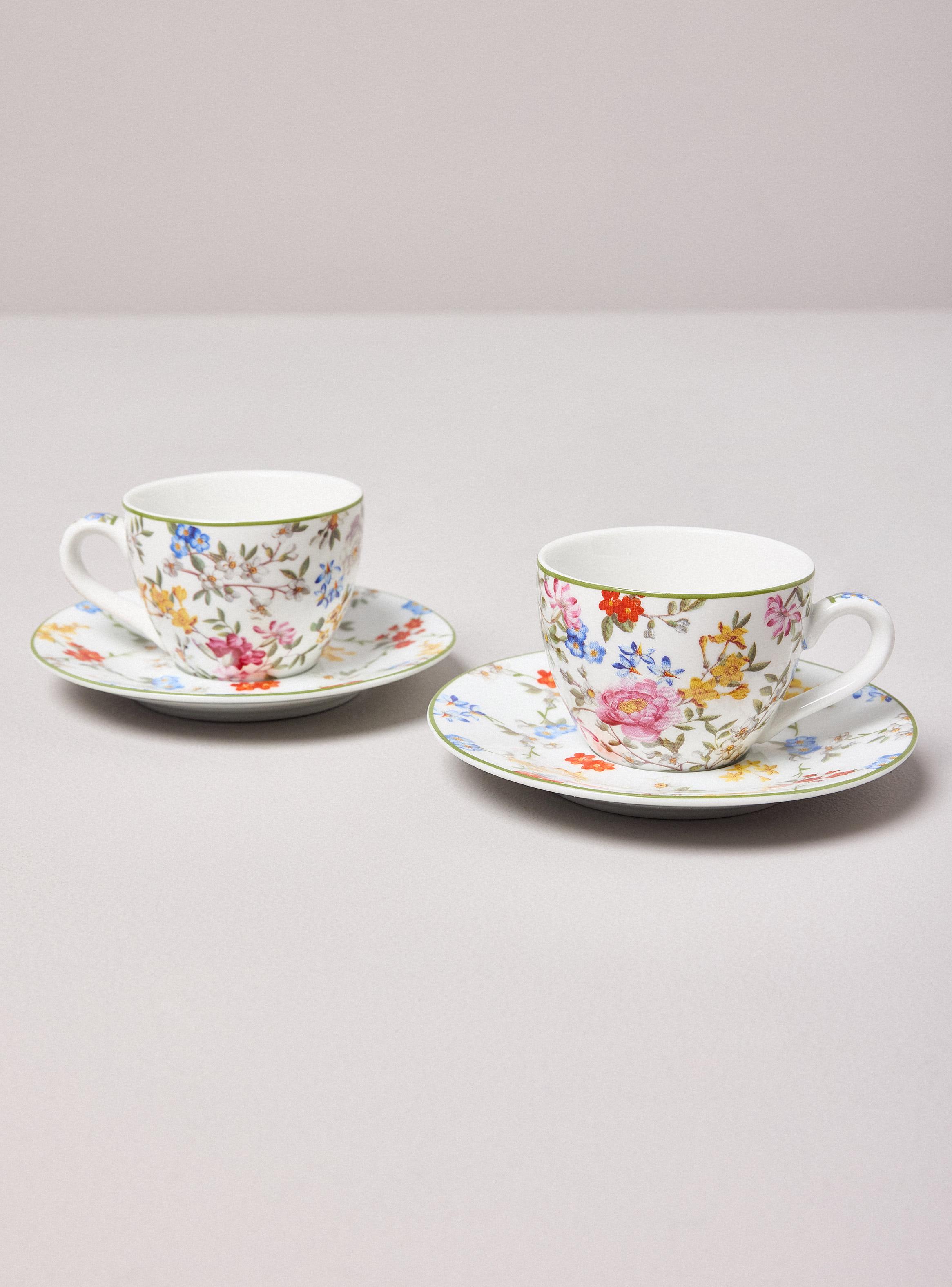 Imagen ampliada #1 para Set de 2 Tazas 110 ml  Platillos Garden Dreams