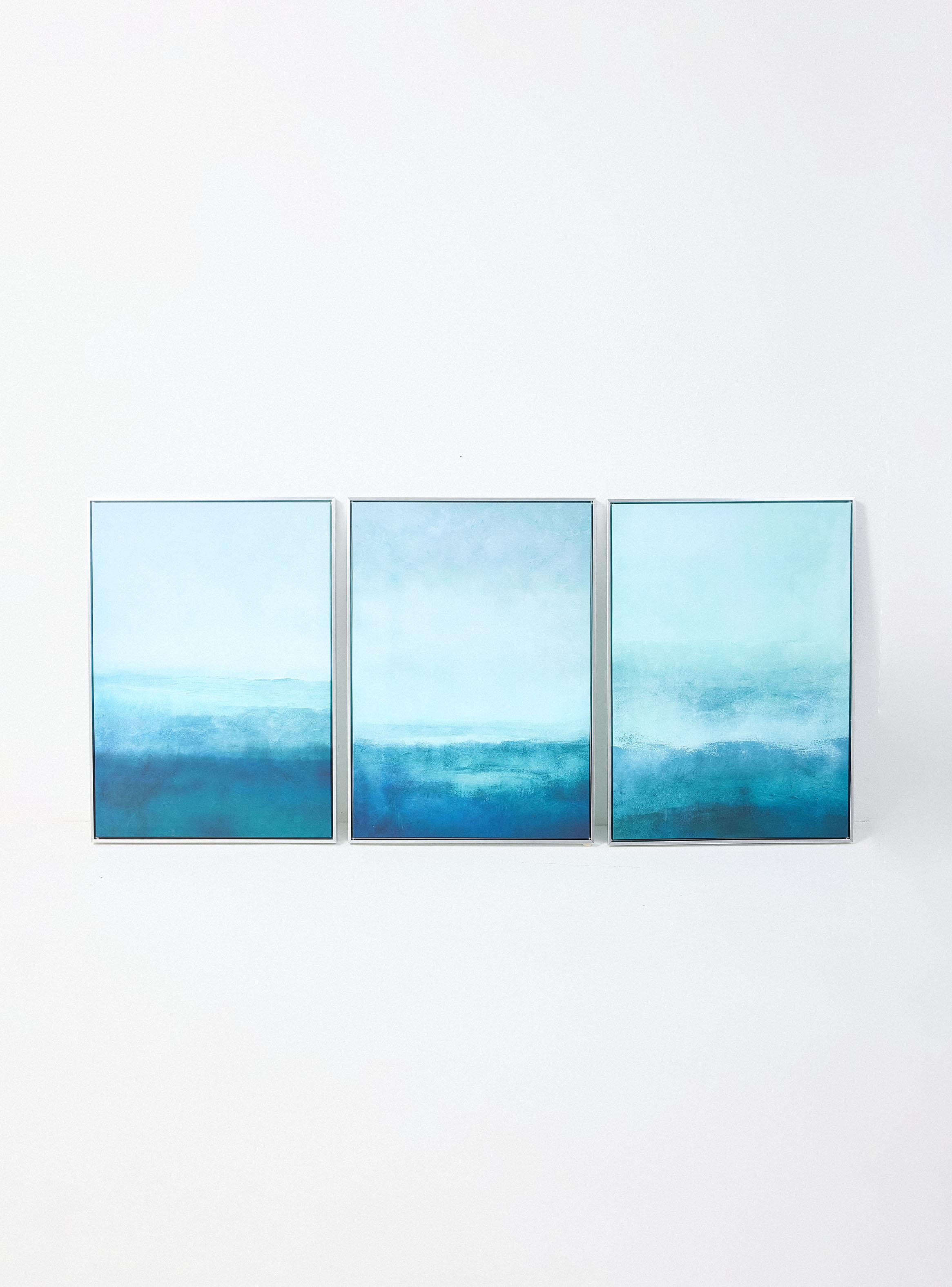 Imagen ampliada #1 para Set de 3 Cuadros Degrad Aqua