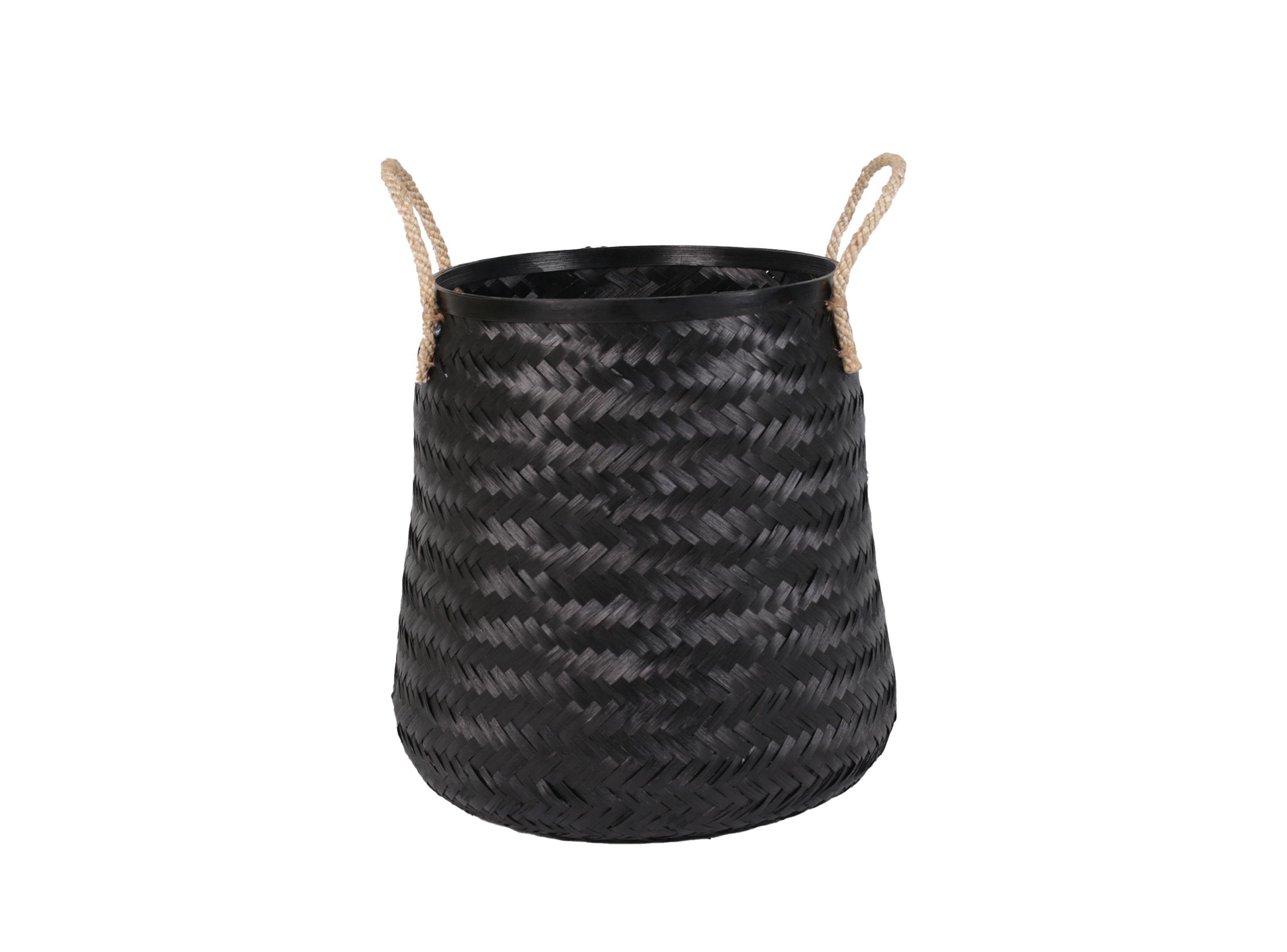 Miniatura de Canasto Negro Bamboo Tribal