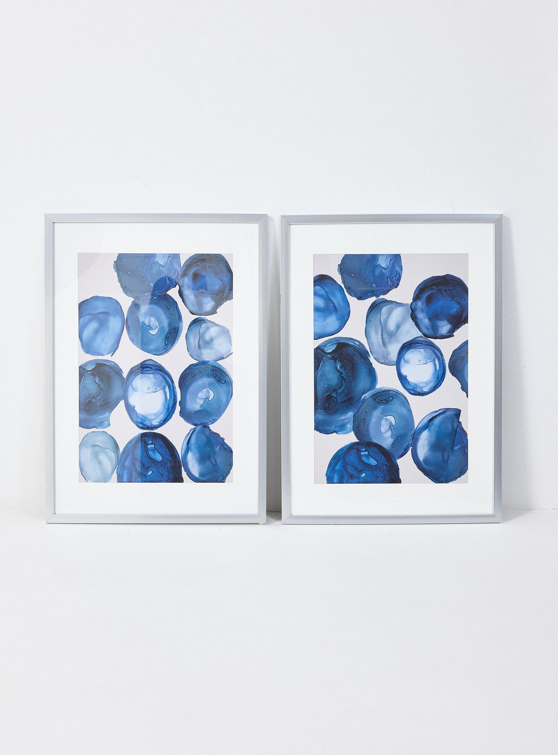 Imagen ampliada #1 para Set de 2 Cuadros Crculos Aqua