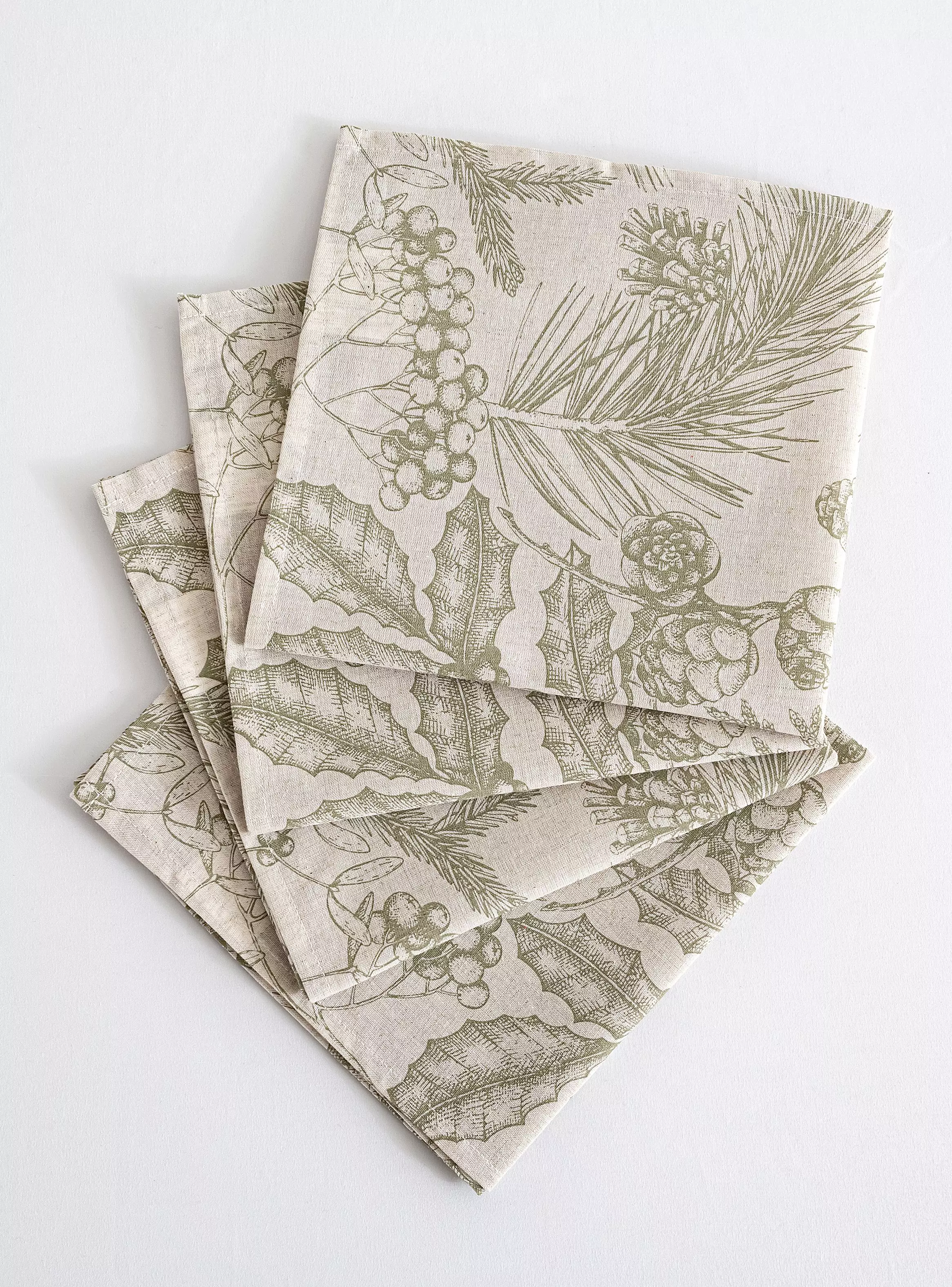 Imagen ampliada #1 para Set de 4 Servilletas Navideo Verde