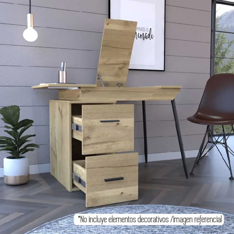 Miniatura de Escritorio Funcional TuHome Office Conect 2 Cajones Duna