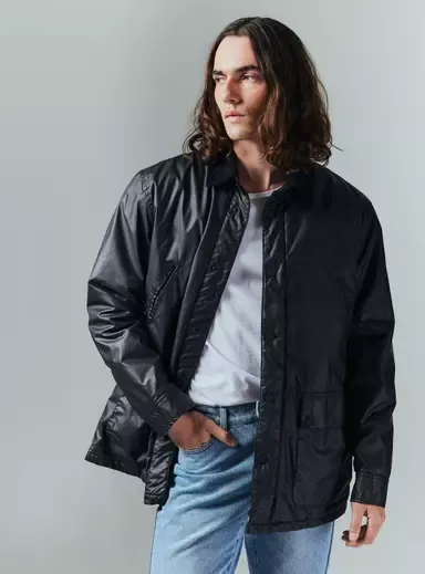 Miniatura de Chaqueta Waxed con Bolsillos