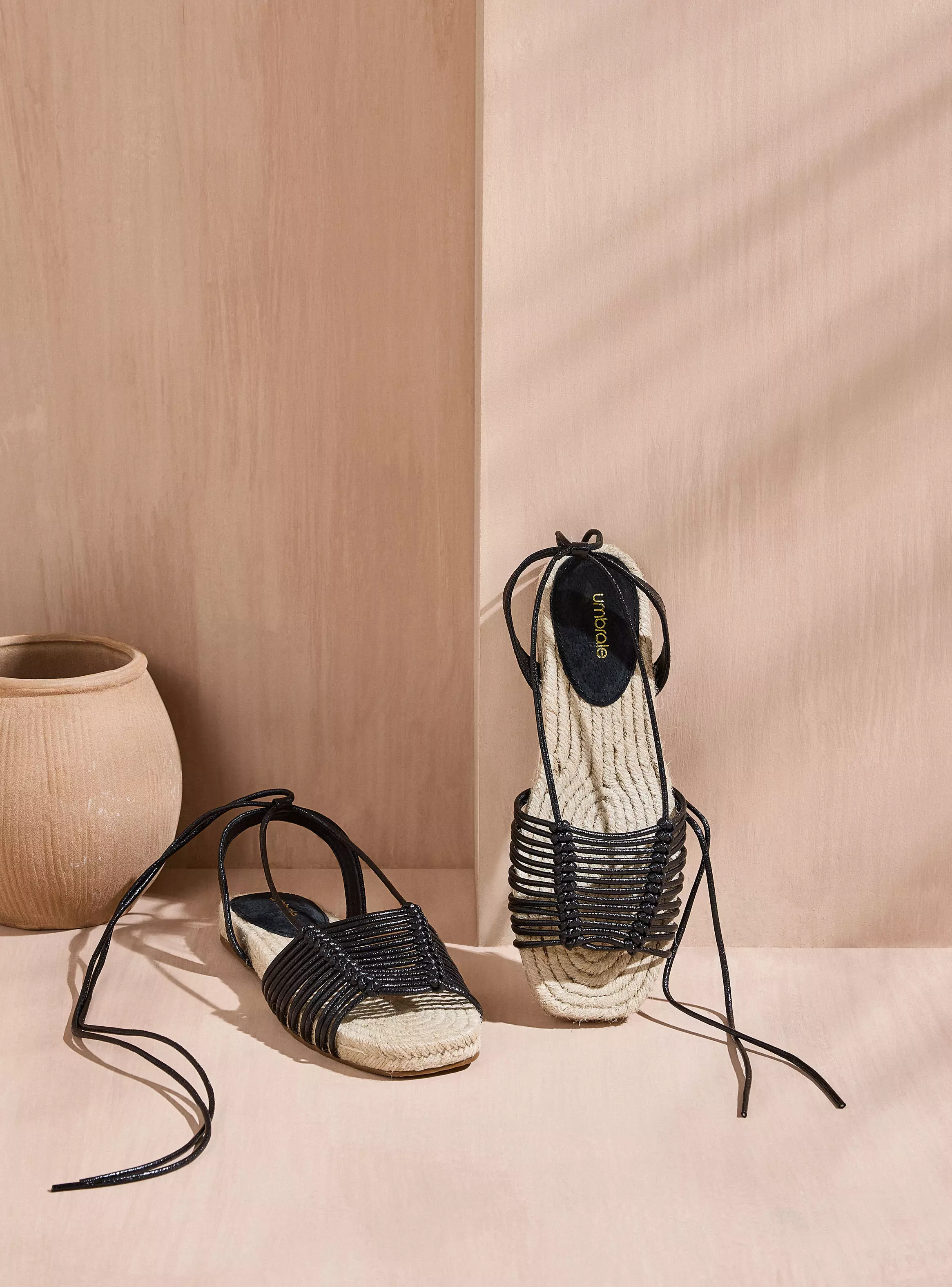 Imagen ampliada #1 para Sandalia Amarras al Tobillo Mujer