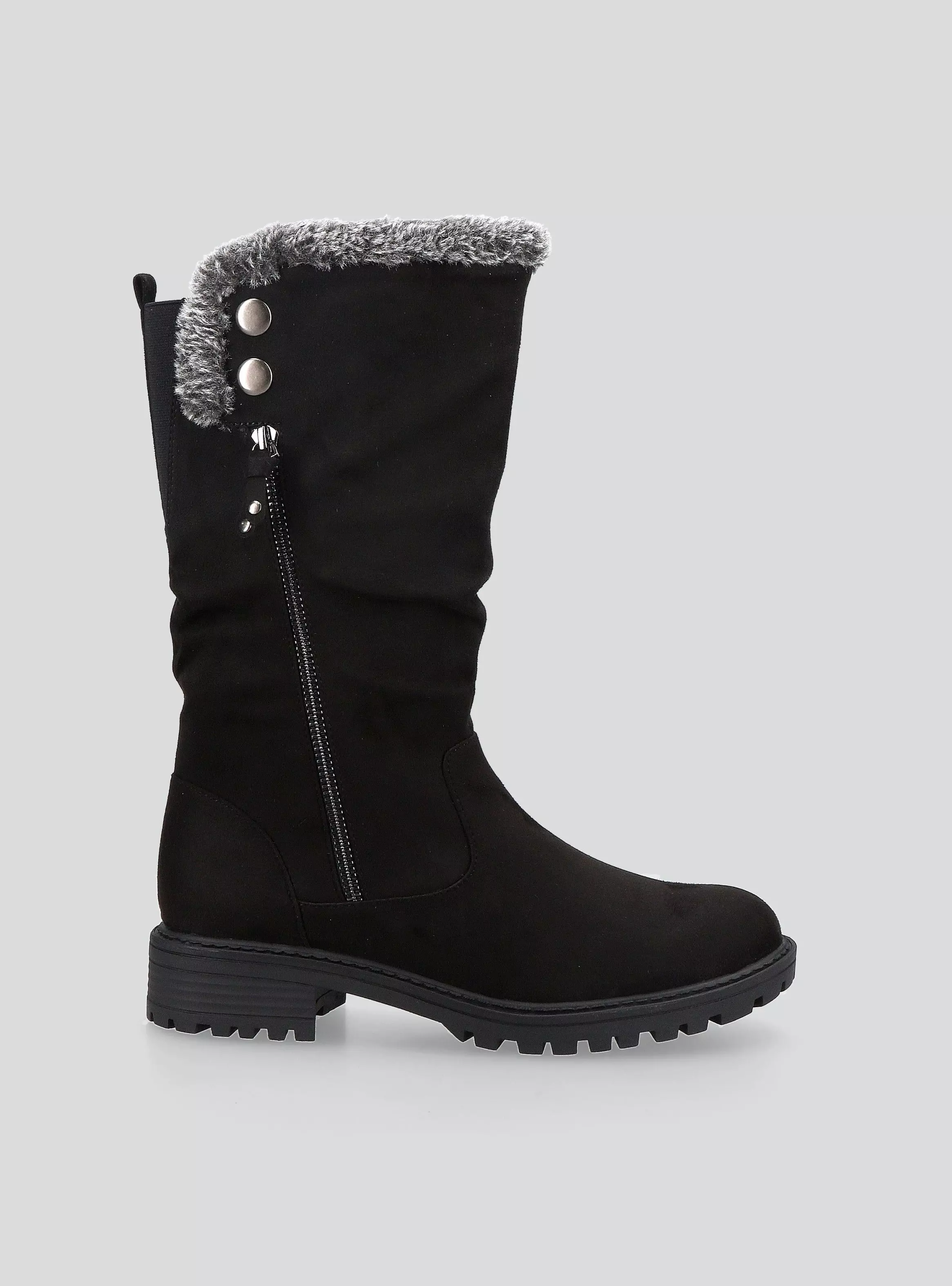 Imagen ampliada #1 para Bota Larga Efecto Pelo Mujer