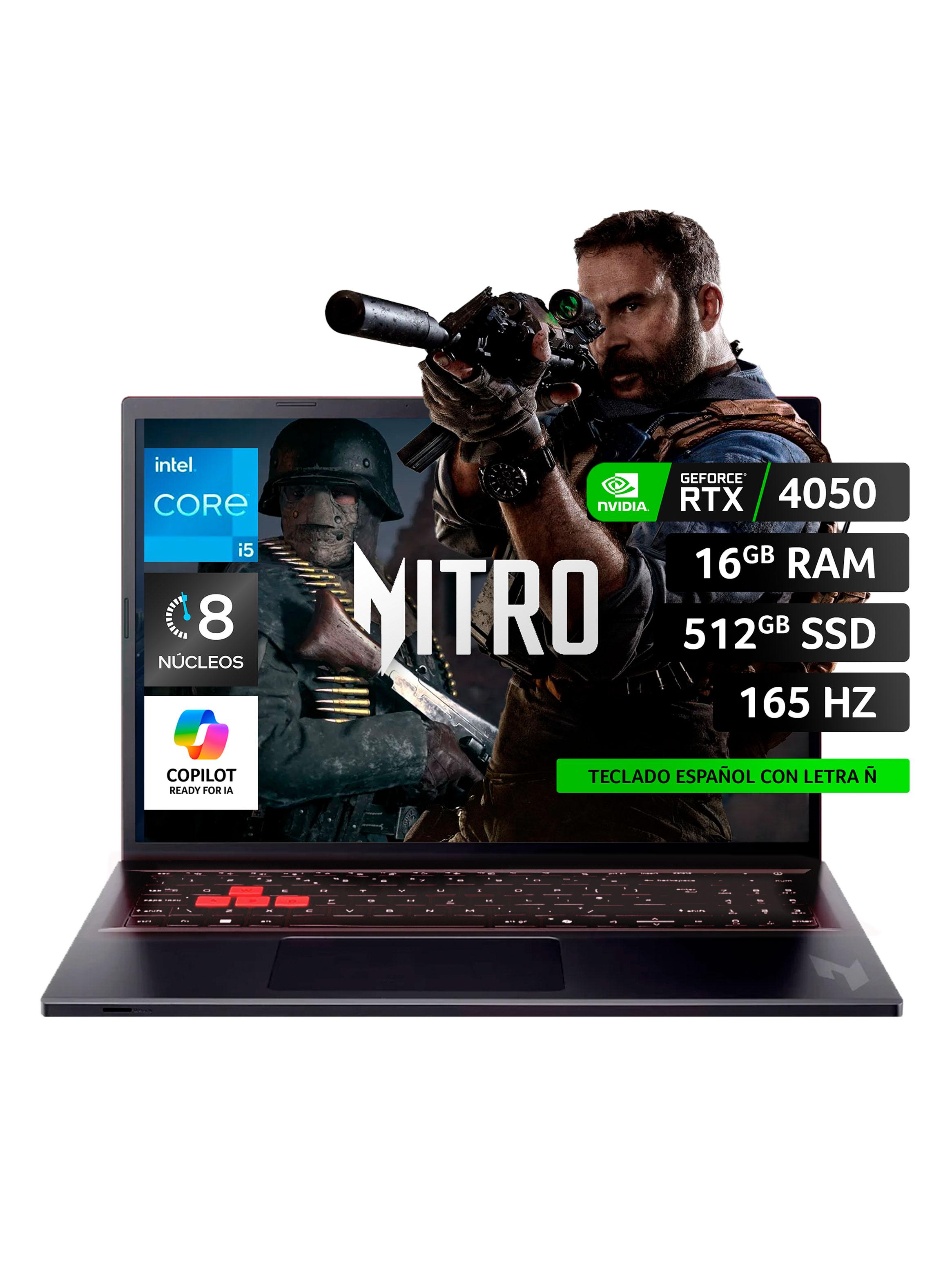 Imagen ampliada #1 para Notebook Gamer Nitro Lite Intel Core i5 RTX4050 16GB RAM 512GB SSD 16 165Hz WUXGA