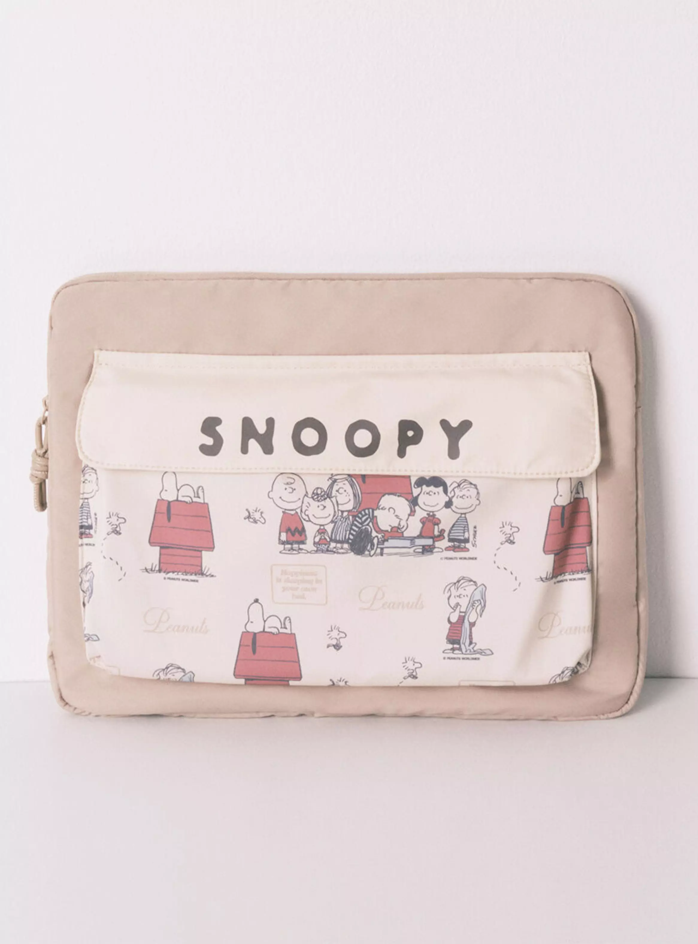 Imagen miniatura #1 para Funda Ordenador Snoopy Nailon Beige