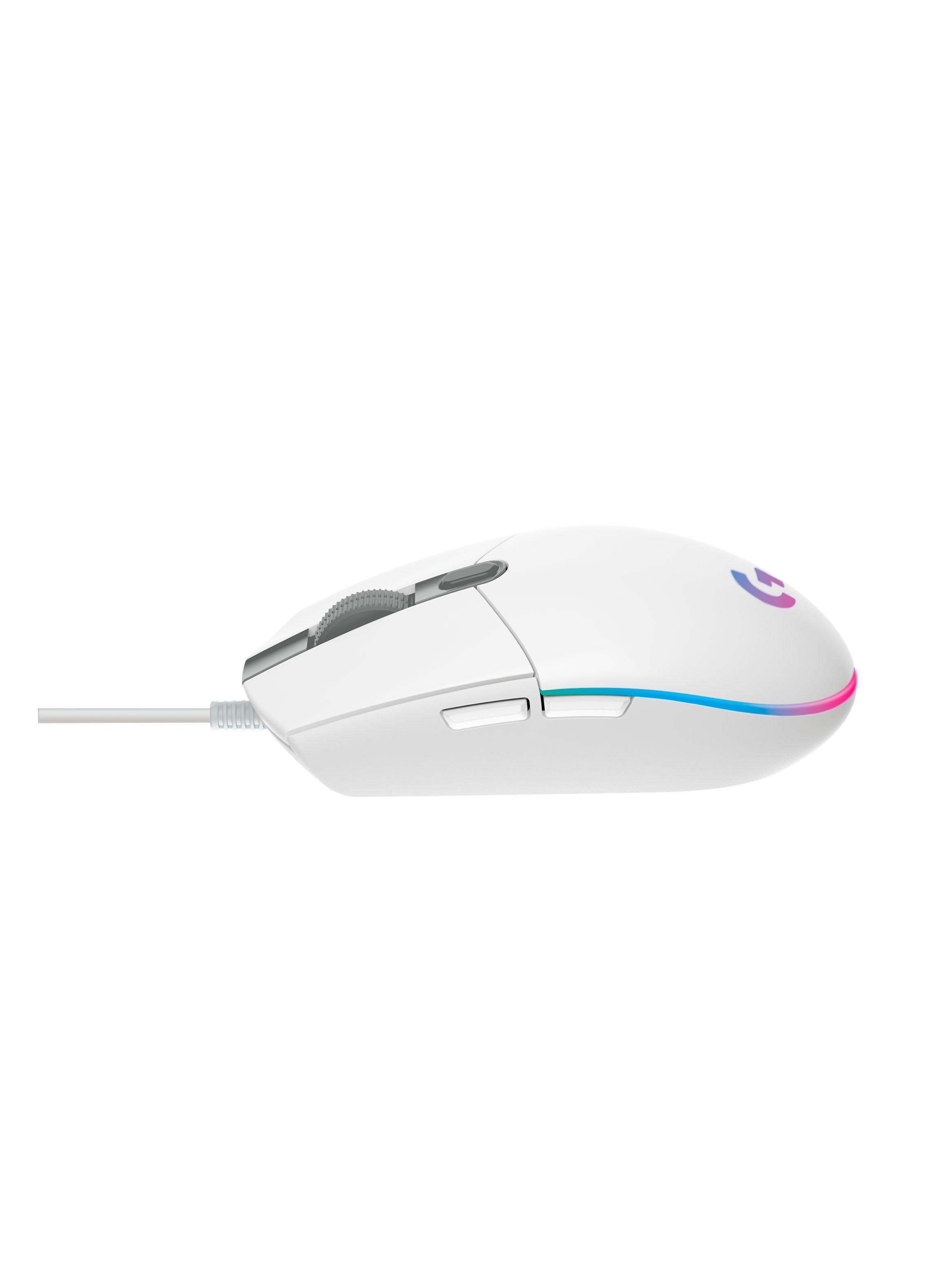 Imagen miniatura #1 para Mouse Gamer Almbrico G203 RGB Light Blanco