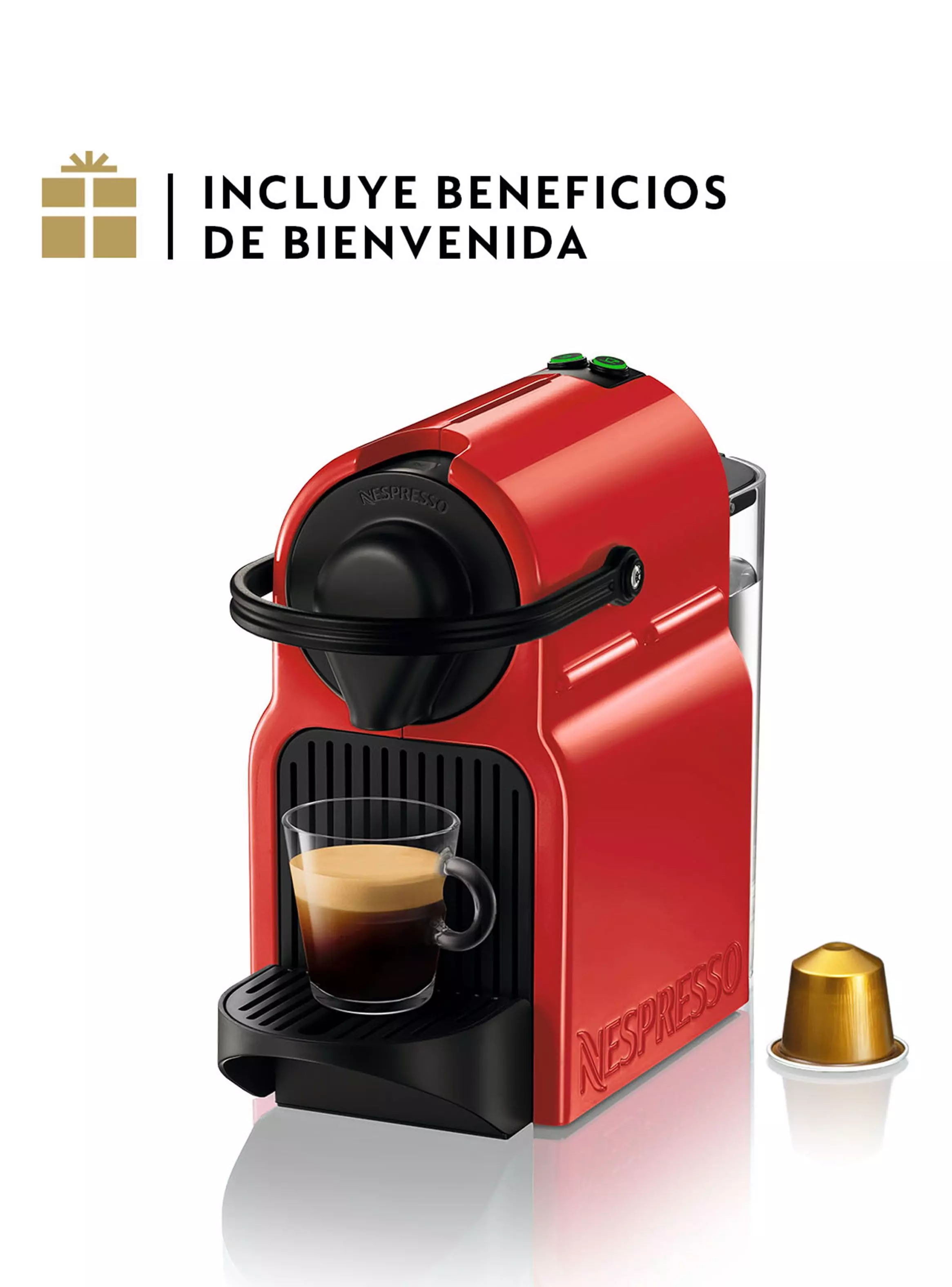 Imagen ampliada #1 para Cafetera de Cpsulas 700 ml Inissia Roja