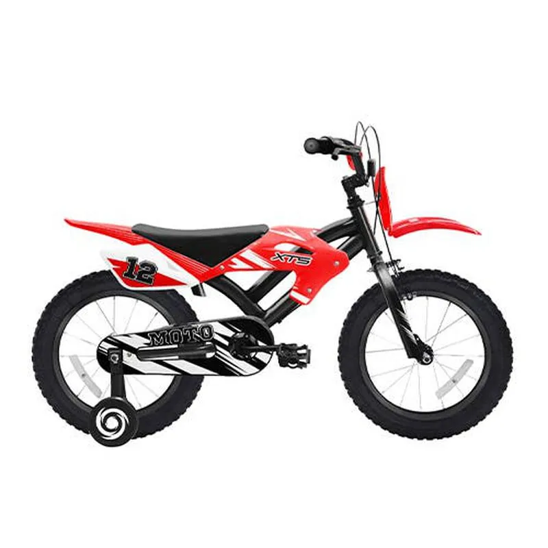 Miniatura de Bicicleta Infantil XTS Moto Aro 12 Negro