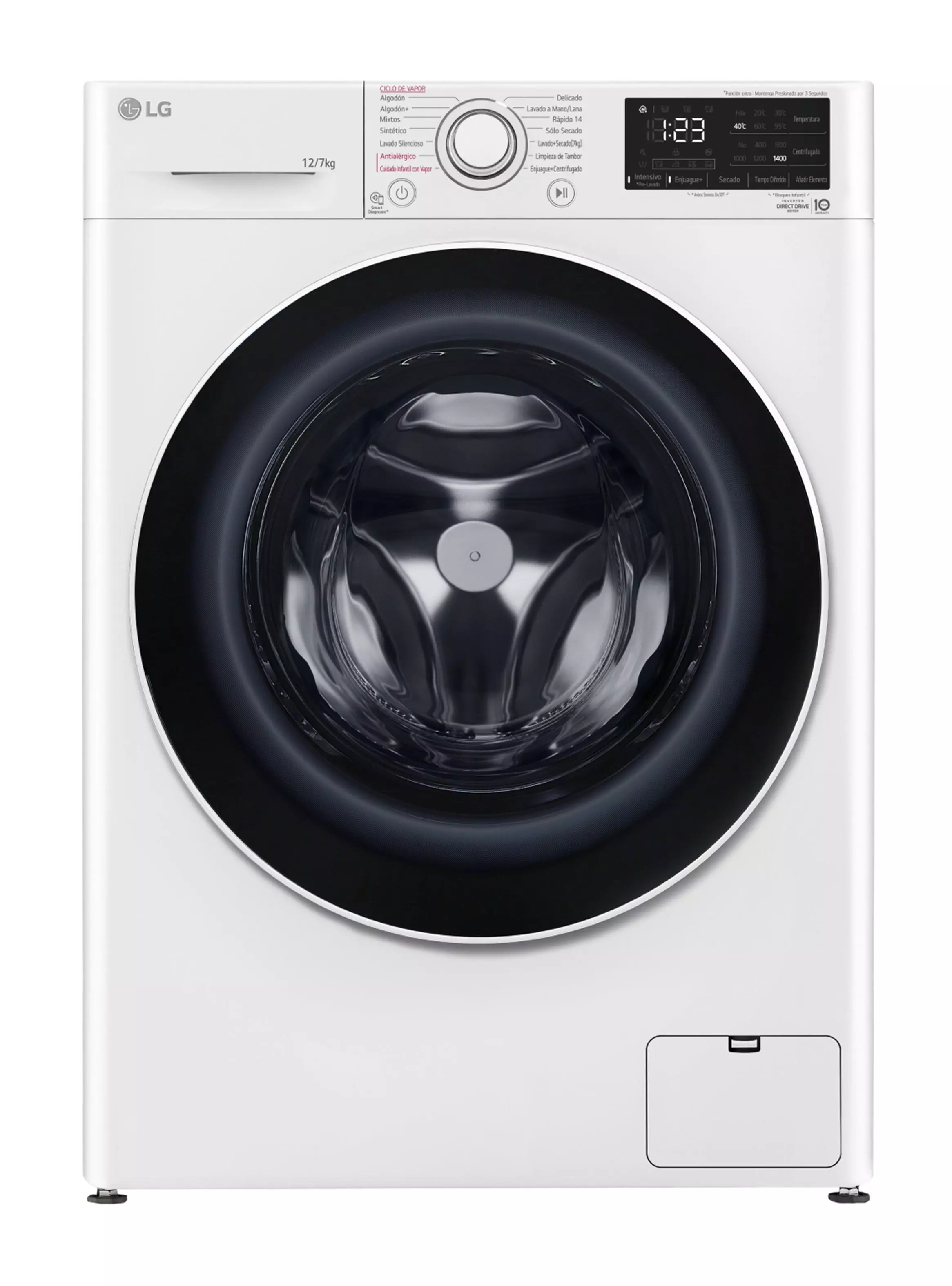 Imagen ampliada #1 para LavadoraSecadora Frontal 127 Kg con AIDD WD12WVC5S6 Blanca