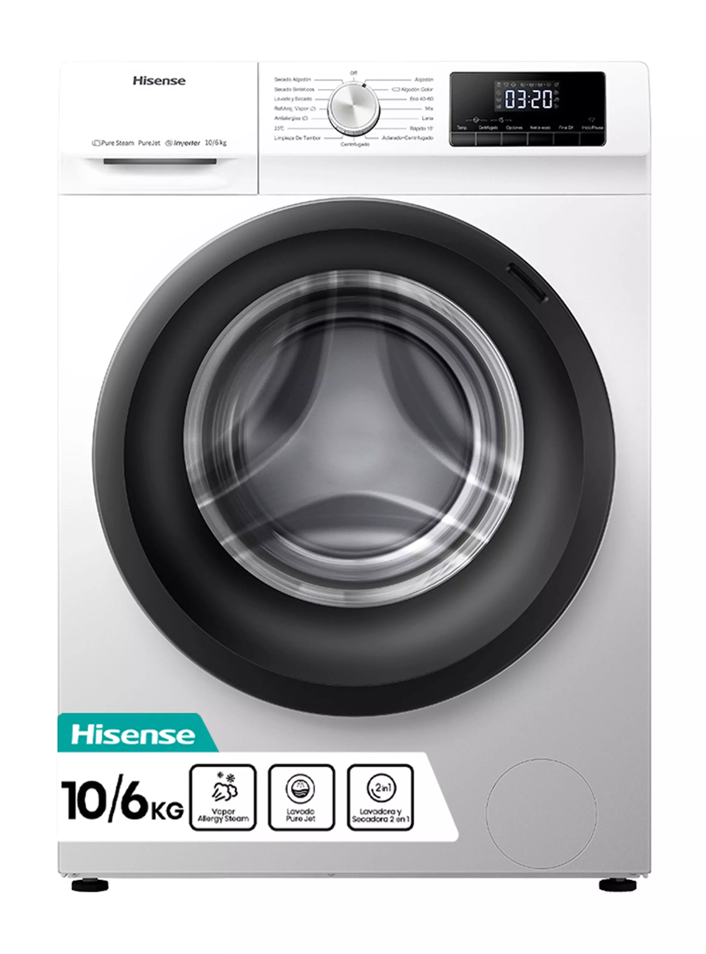 Imagen ampliada #1 para LavadoraSecadora Carga Frontal 106 Kg WD3Q1042BW