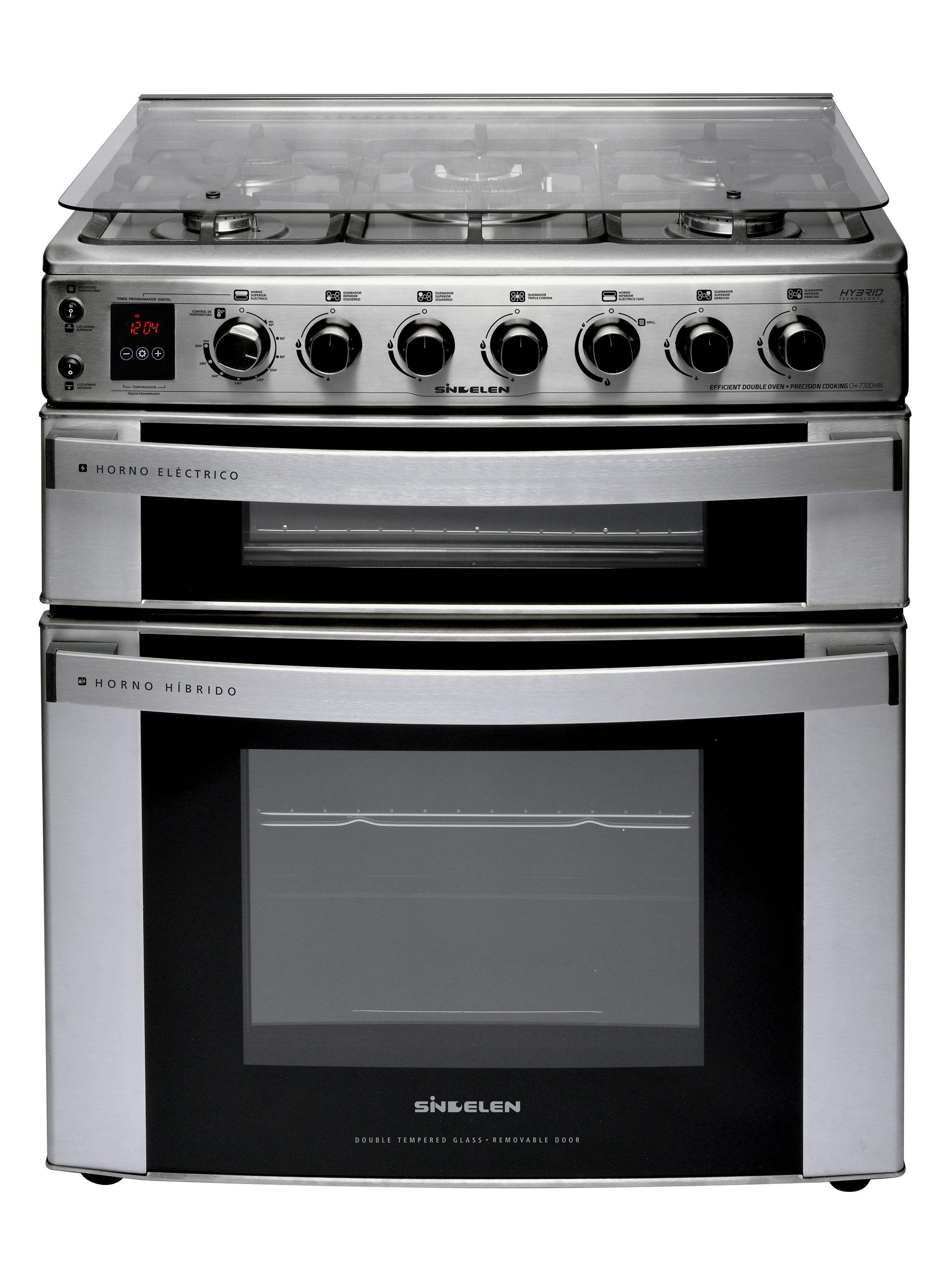 Miniatura de Cocina a Gas 5 Quemadores Doble Horno Hbrida CH770DHIN