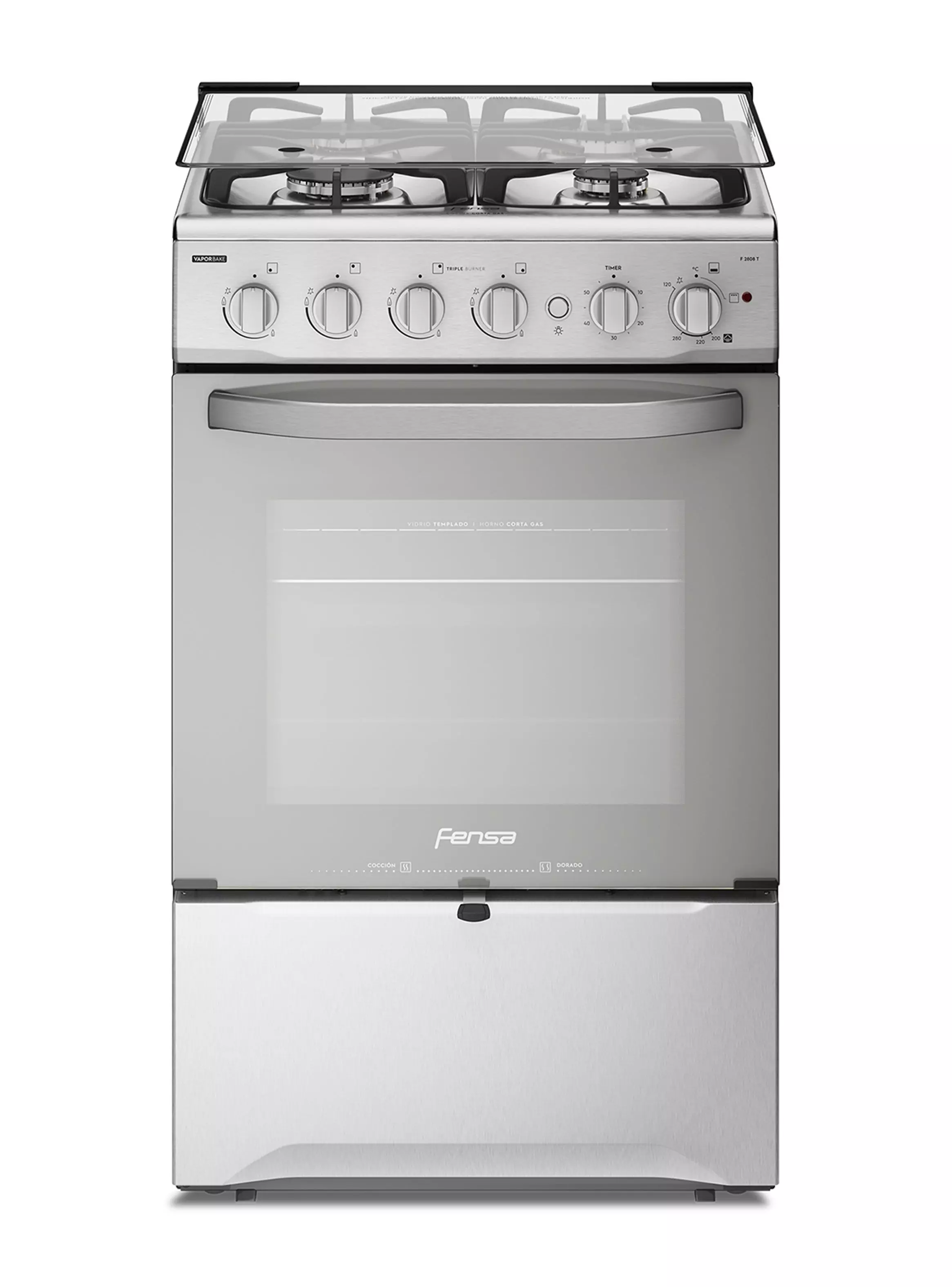 Miniatura de Cocina a Gas 4 Quemadores F 2808 T Espejado