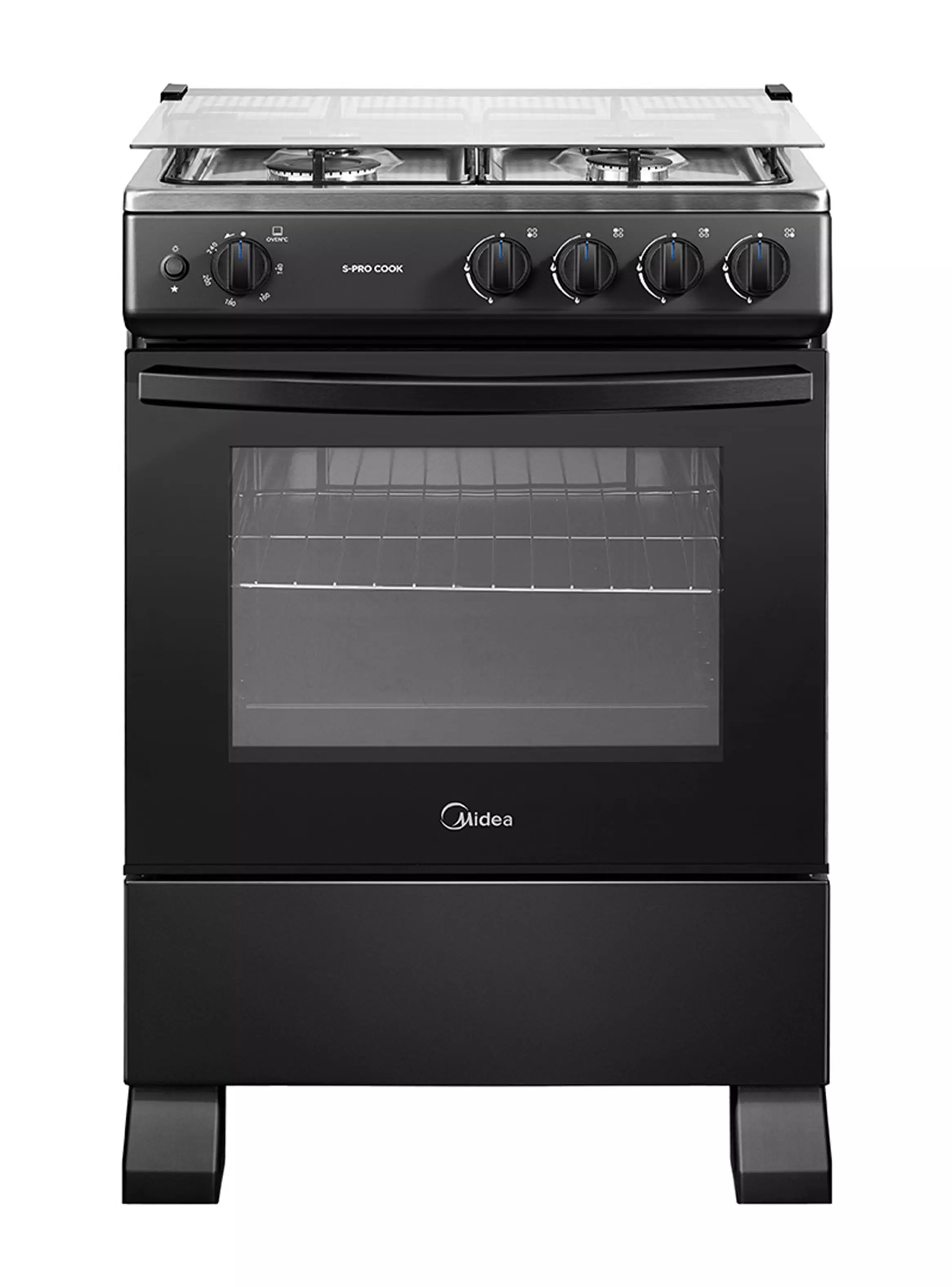 Miniatura de Cocina a Gas 4 Quemadores MFOMG24TCSSLBK Negro