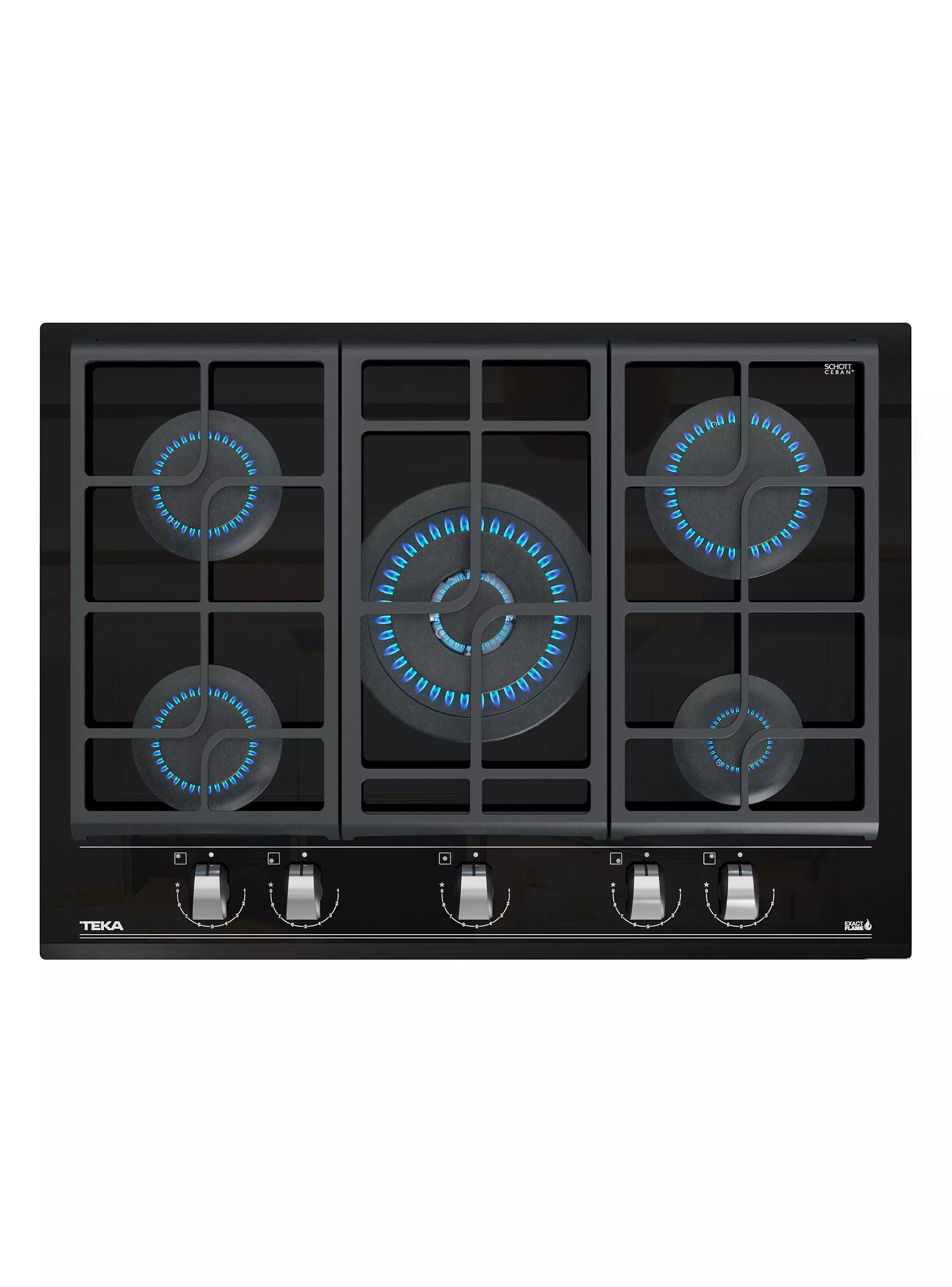 Imagen ampliada #1 para Encimera a Gas 5 Quemadores Cristalgas GZC 75330 XBB