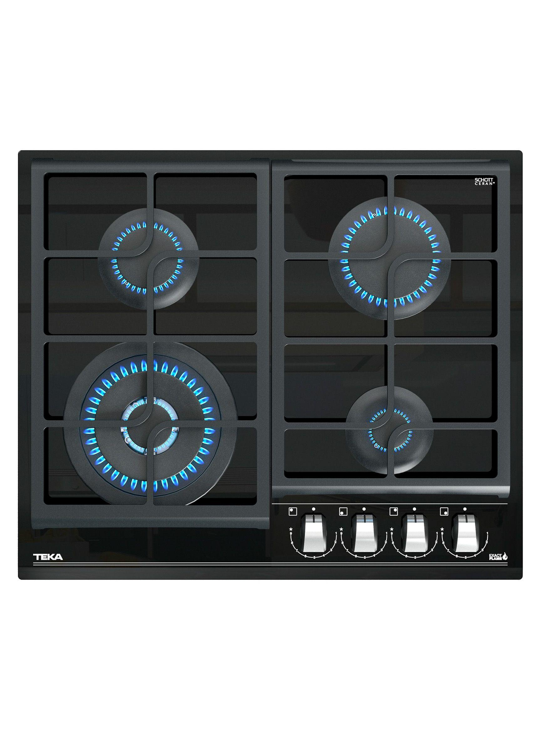 Imagen ampliada #1 para Encimera a Gas Teka Cristalgas 4 Quemadores GZC 64320 XBB