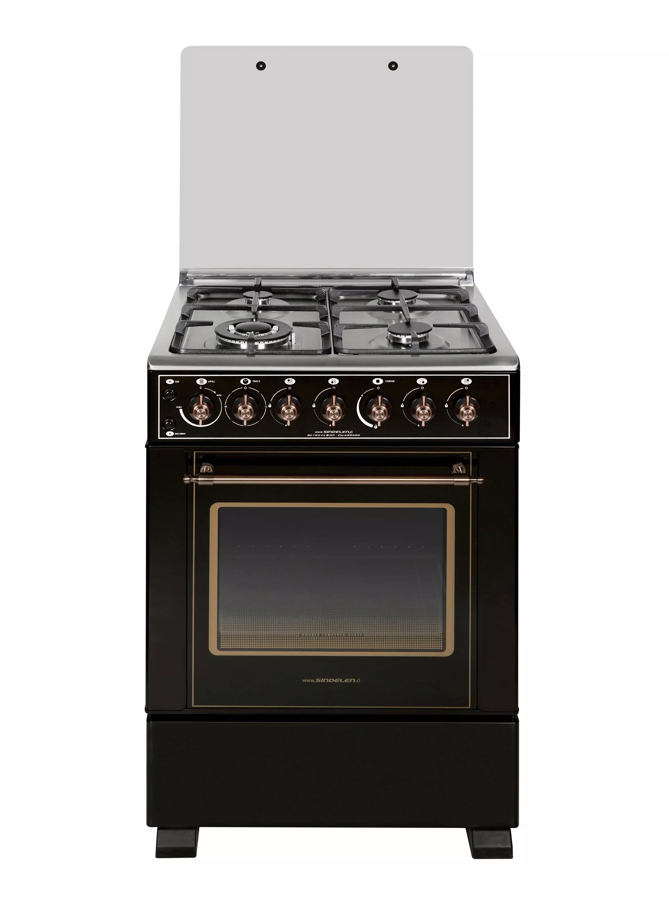 Miniatura de Cocina a Gas Nova Vita 4 Quemadores CH6850RD Retro Design