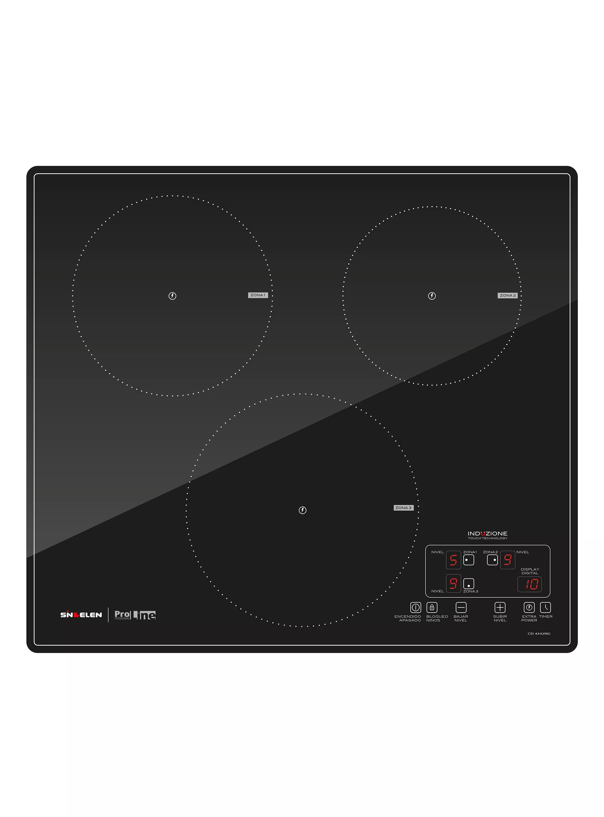 Imagen ampliada #1 para Encimera de Induccin 3 Zonas CEI4342NG