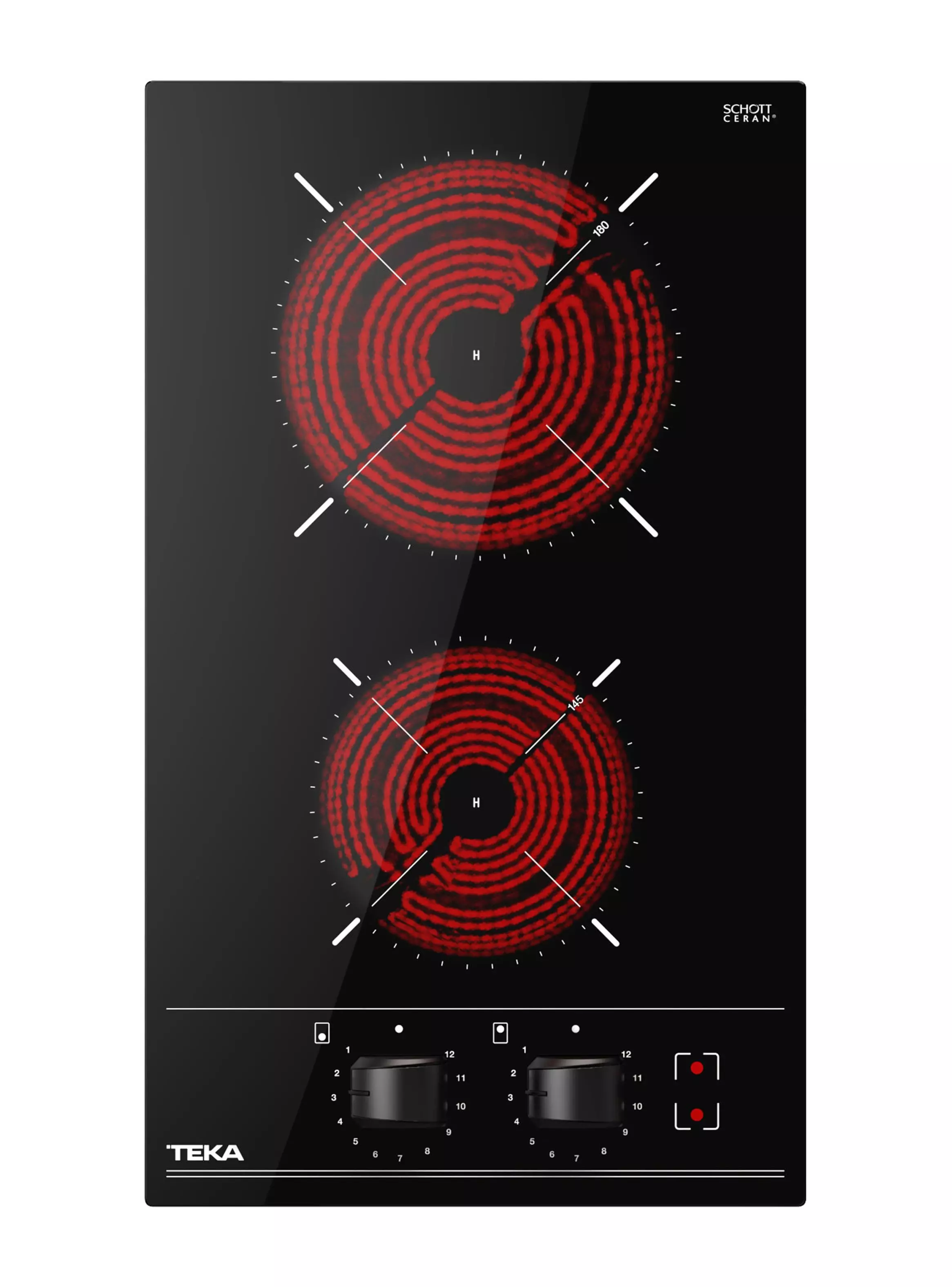 Imagen ampliada #1 para Encimera Vitrocermica 2 Platos TBC 32000 XFL BK