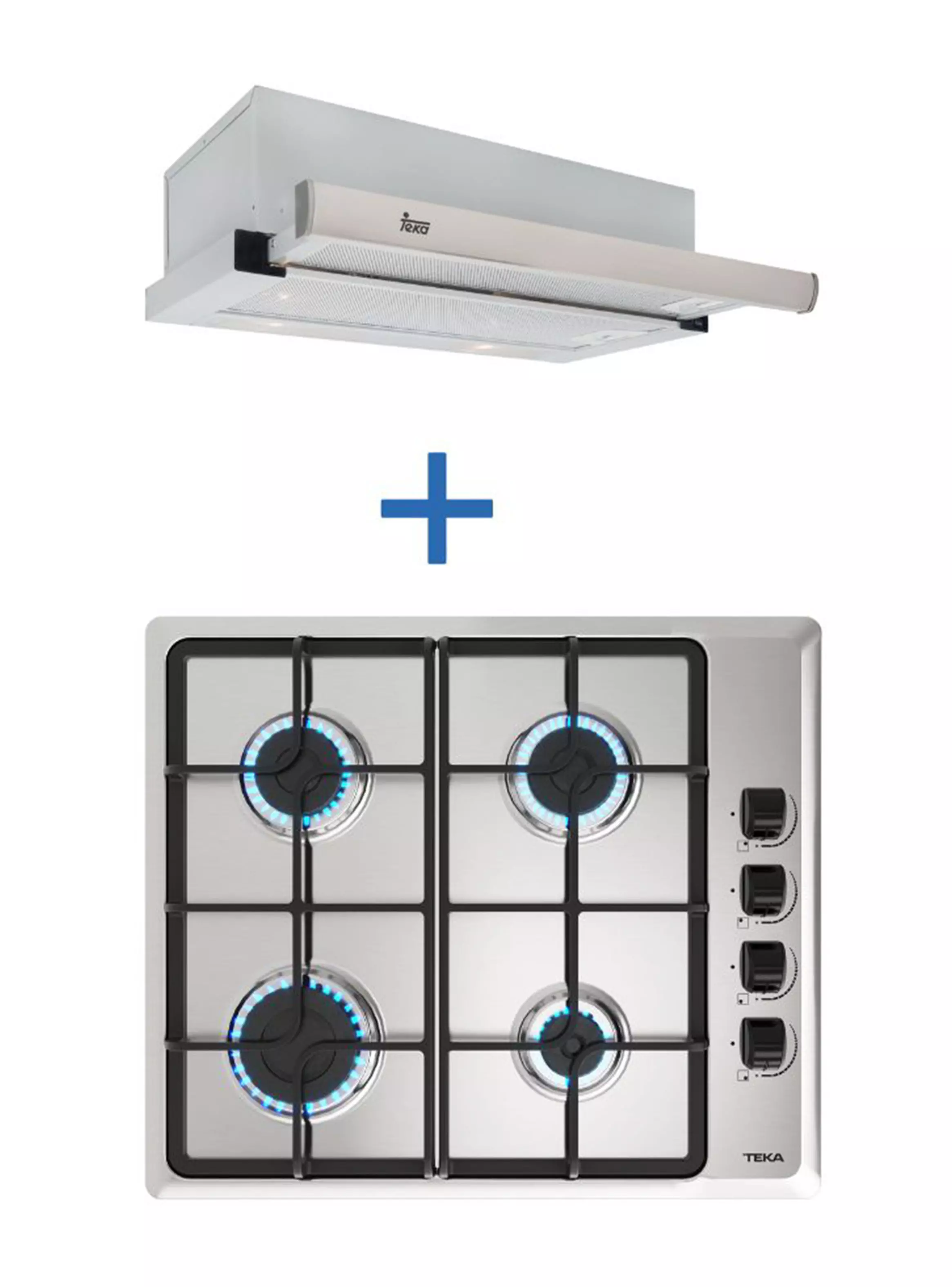 Imagen ampliada #1 para Kit Empotrable Encimera HLX 640 INOX  Campana TL 6310INOX