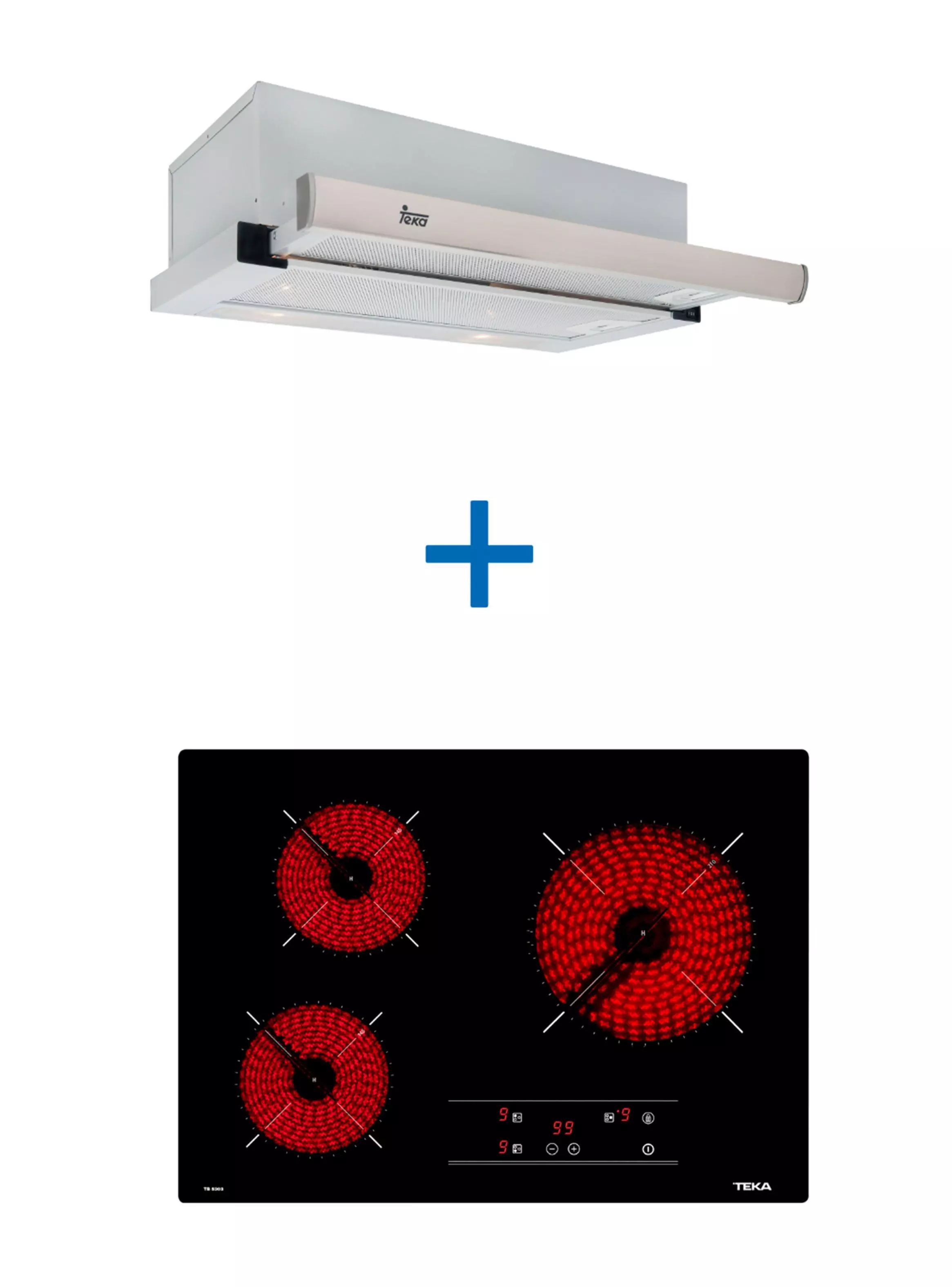 Imagen ampliada #1 para Kit Empotrable Encimera Vitro TB 5303  Campana TL 6310 INOX