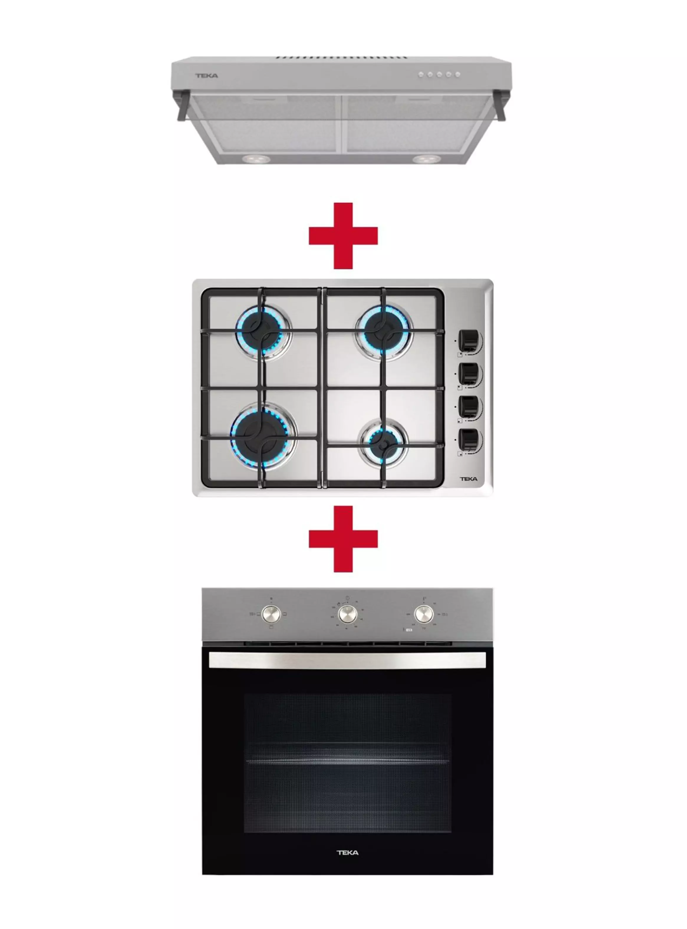 Imagen ampliada #1 para Kit Empotrable Horno Elctrico HBB4460SS  Encimera Gas HLX540KBB0C  Campana CX 62120 KOS Inox