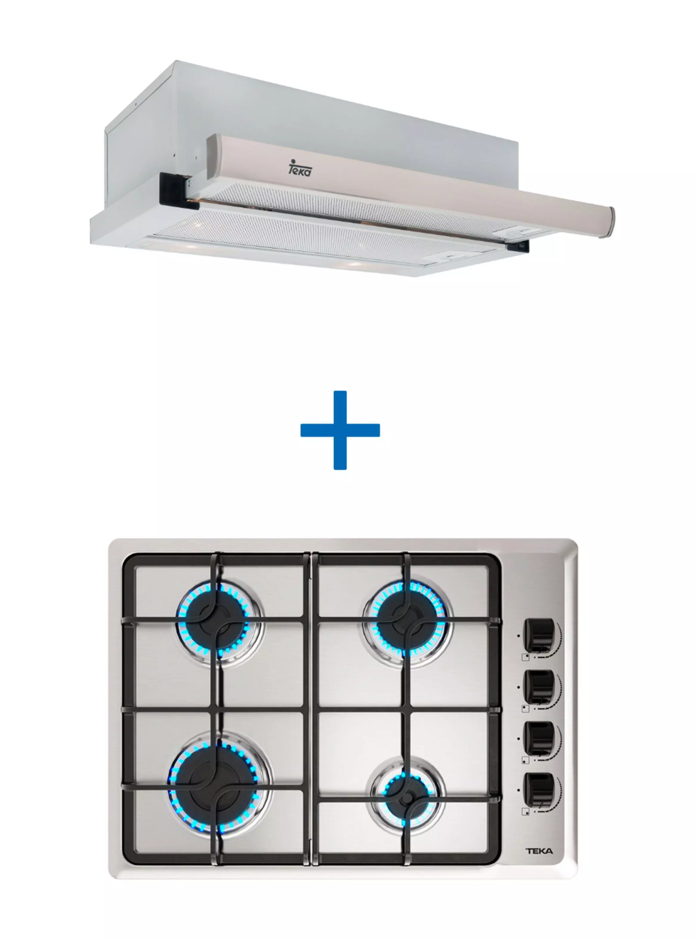 Miniatura de Kit Empotrable Encimera Gas HLX540 BUT  Campana TL 6310 INOX