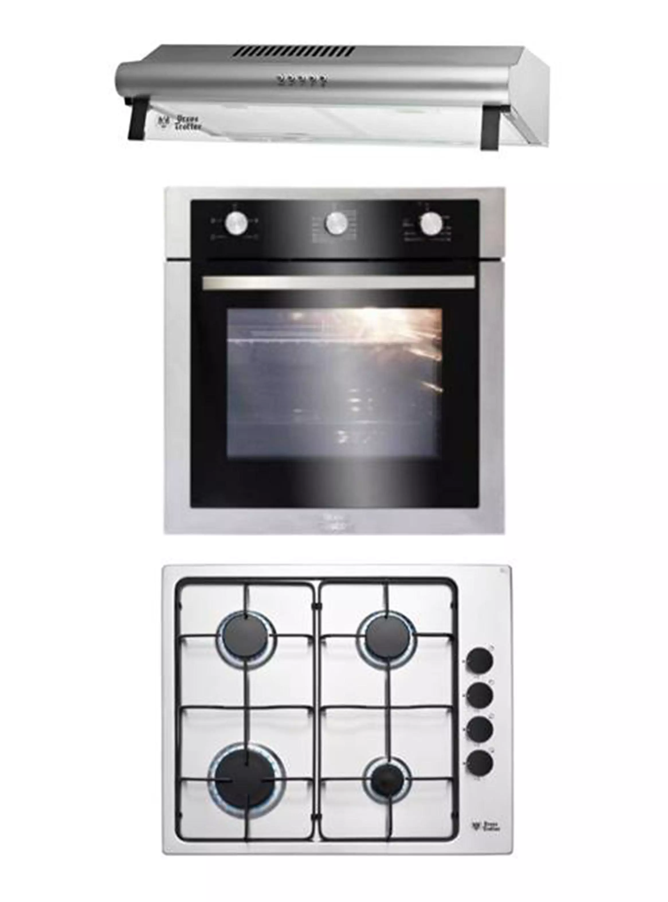 Imagen ampliada #1 para Kit Empotrable Horno Prime EPC4  Campana VF 60 Inox 1 m  Encimera Prime G4 GL