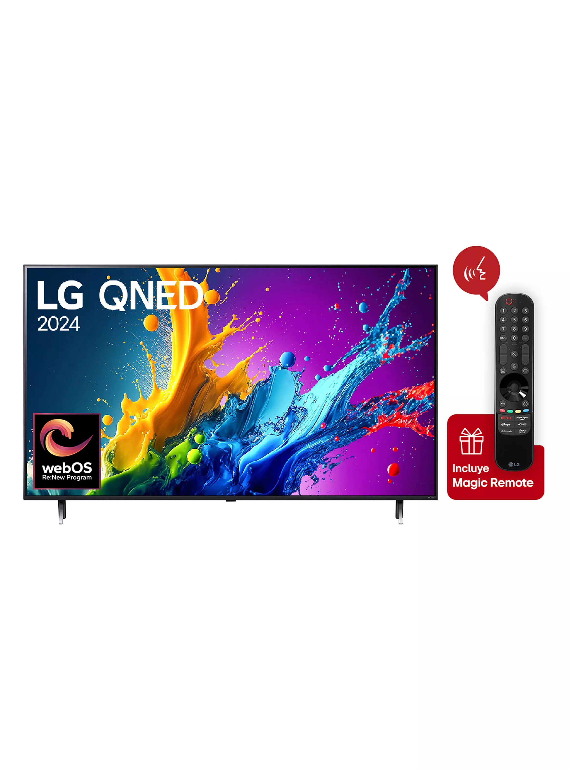 Imagen ampliada #1 para QNED Smart TV 75 4K UHD 75QNED80TSA  Magic Remote