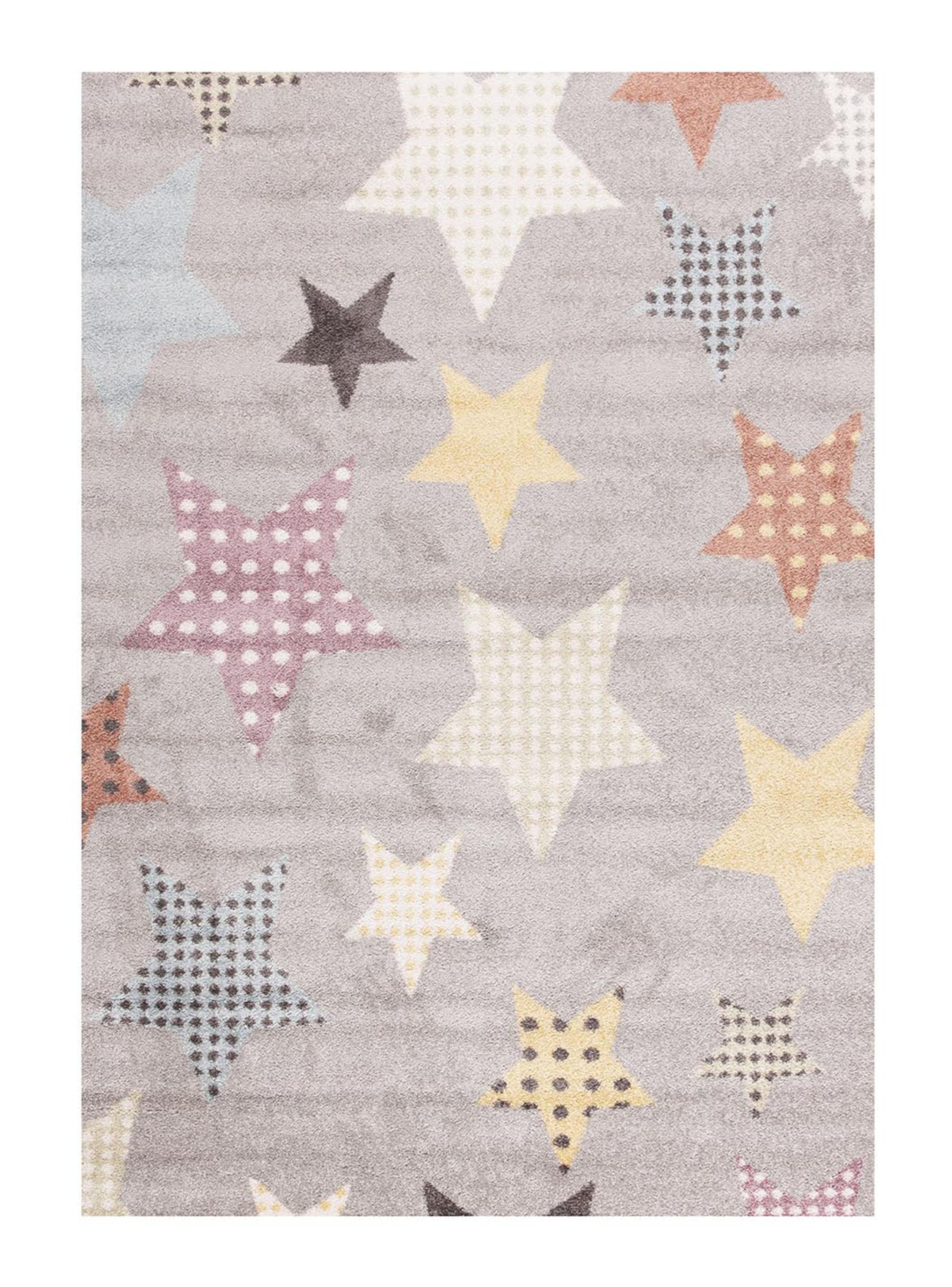 Miniatura de Alfombra Infantil 116 x 170 cm Stars Crema