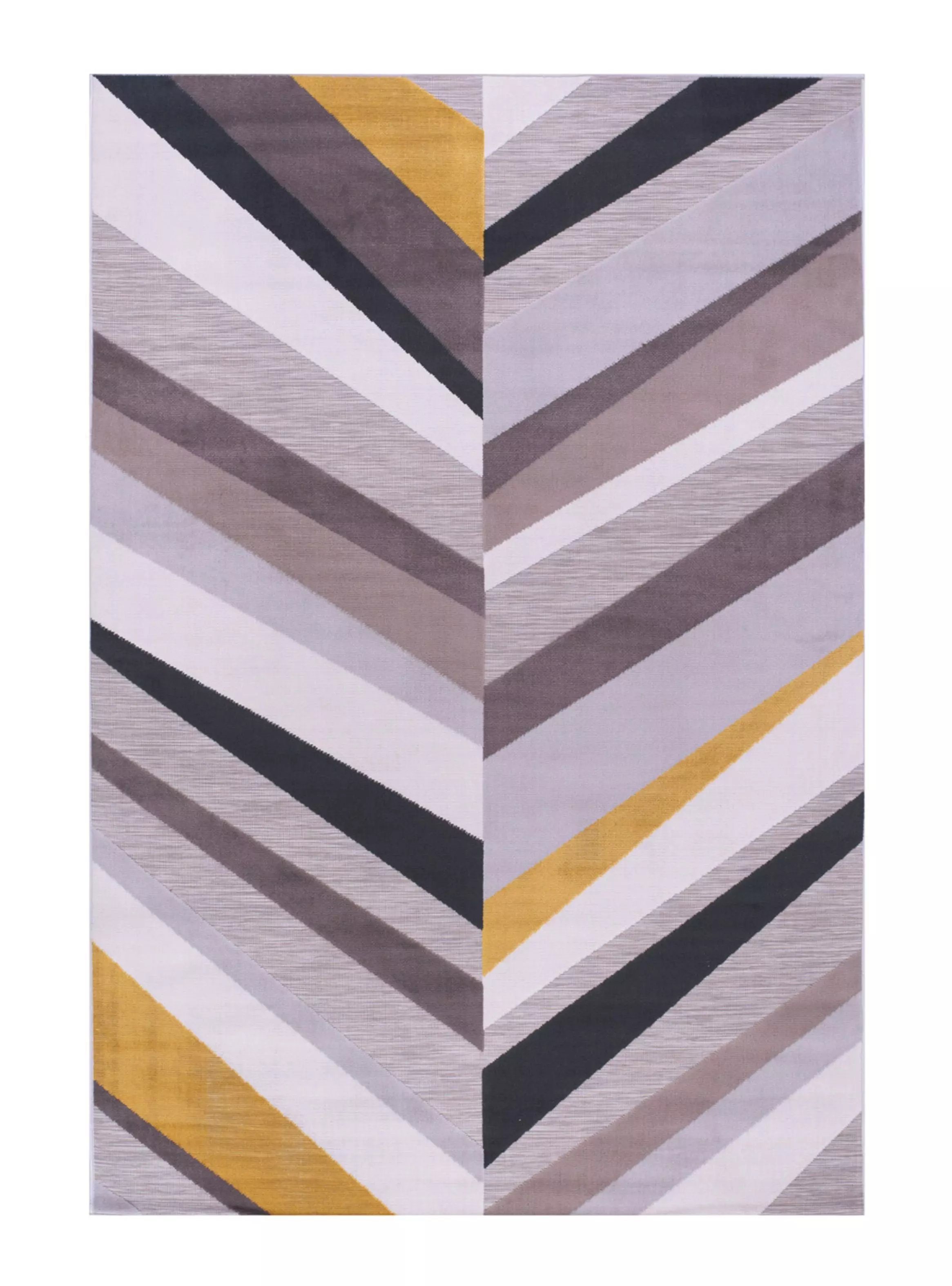 Imagen ampliada #1 para Alfombra Londres 200 x 290 cm Gris y Mostaza