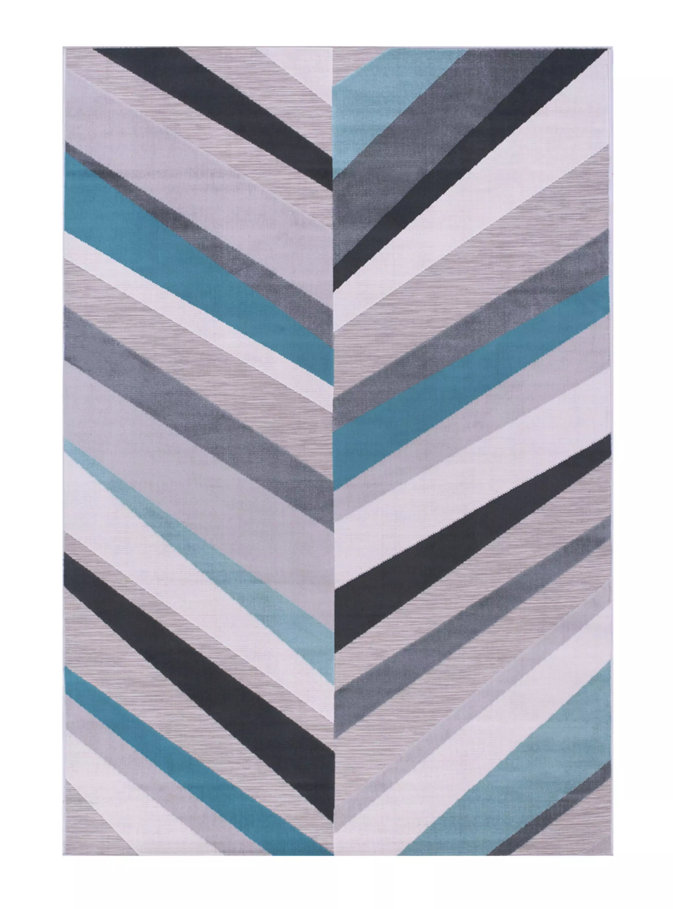 Imagen ampliada #1 para Alfombra Londres 200 x 290 cm Gris y Turquesa