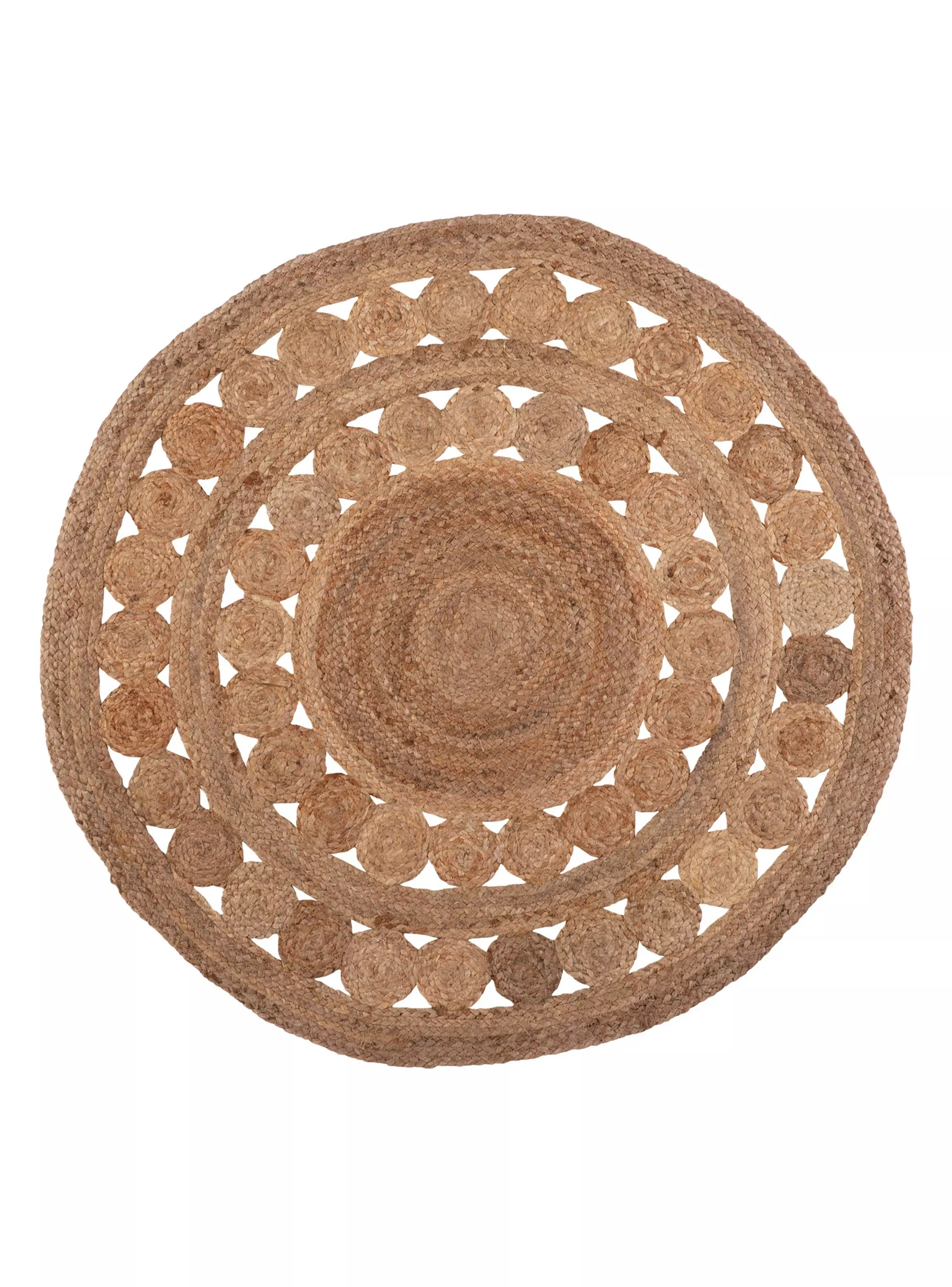 Imagen ampliada #1 para Alfombra Redonda Jute 120 cm 15 Gold