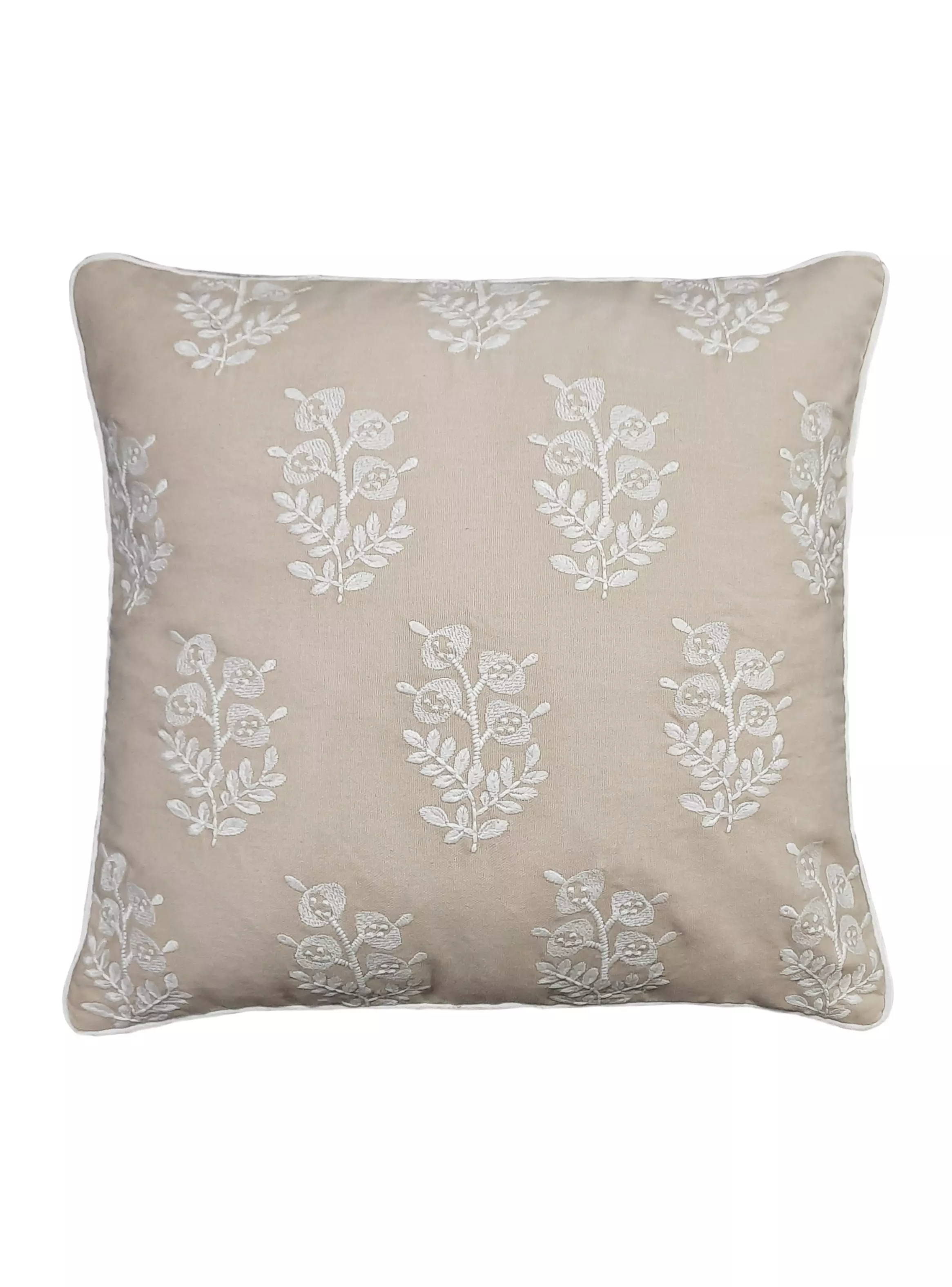 Imagen ampliada #1 para Cojn Bordado Flores 45x45 cm