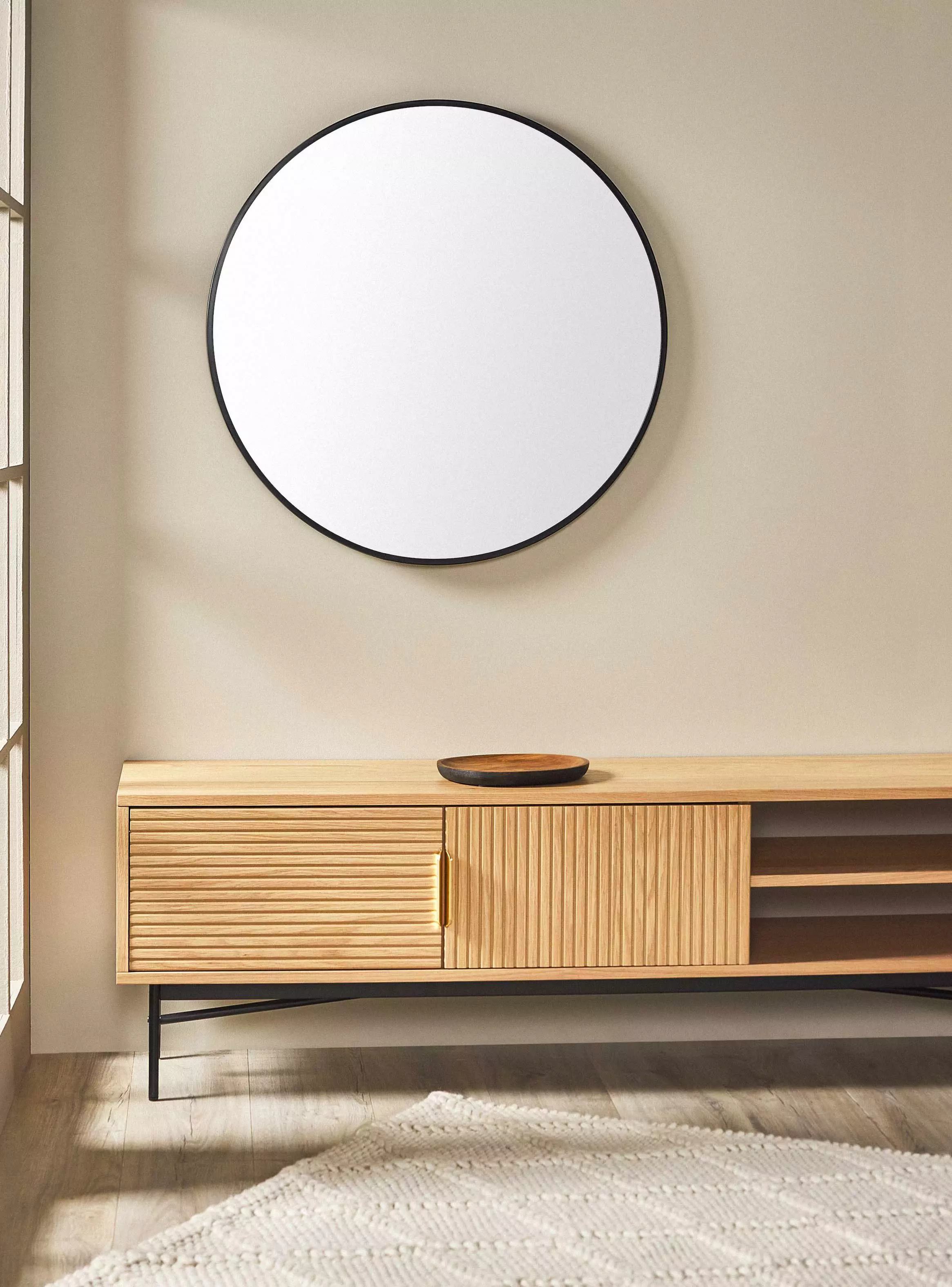 Imagen ampliada #1 para Espejo Redondo Negro 80 cm