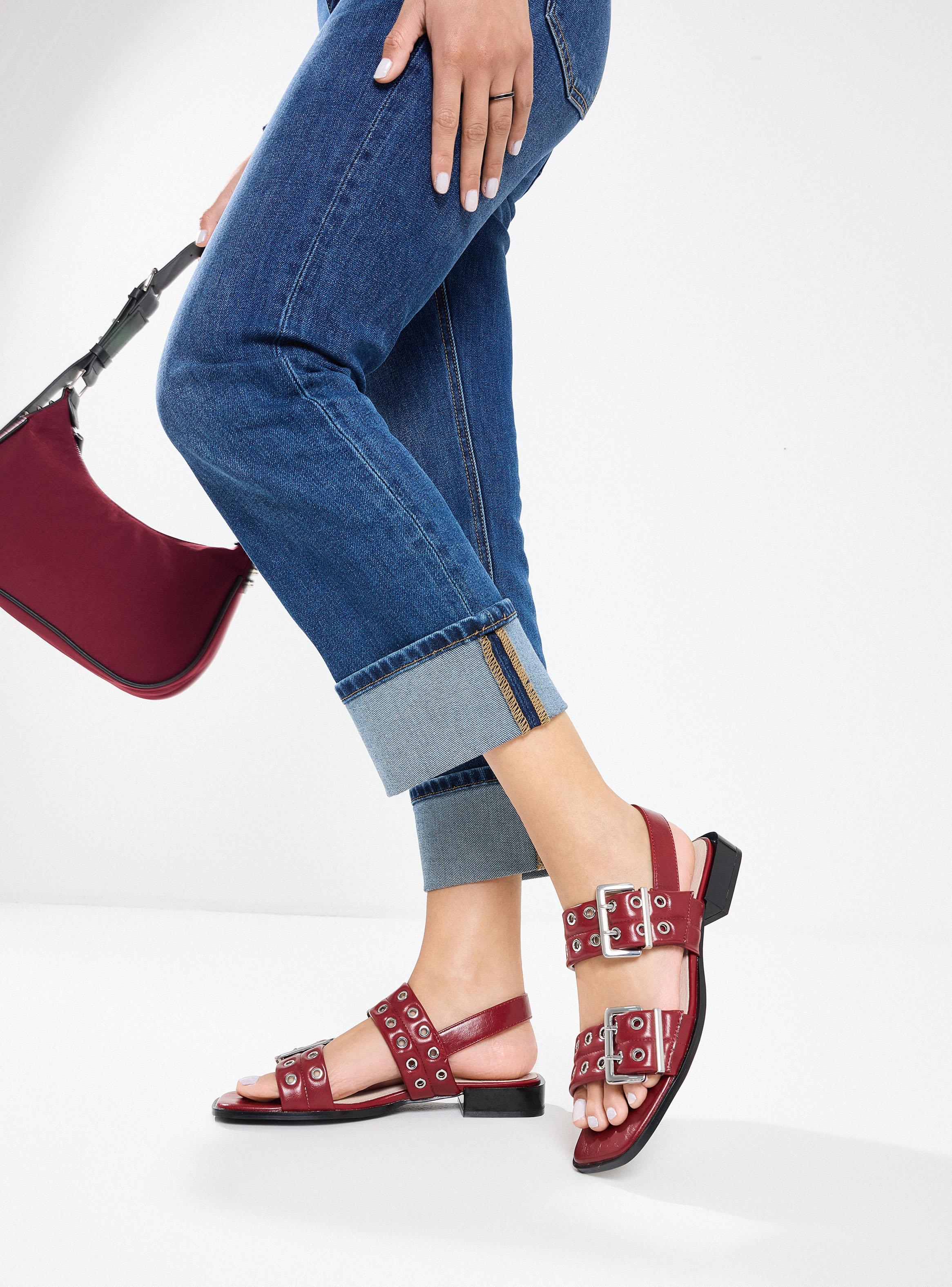 Miniatura de Sandalia Plana con Hebillas Mujer