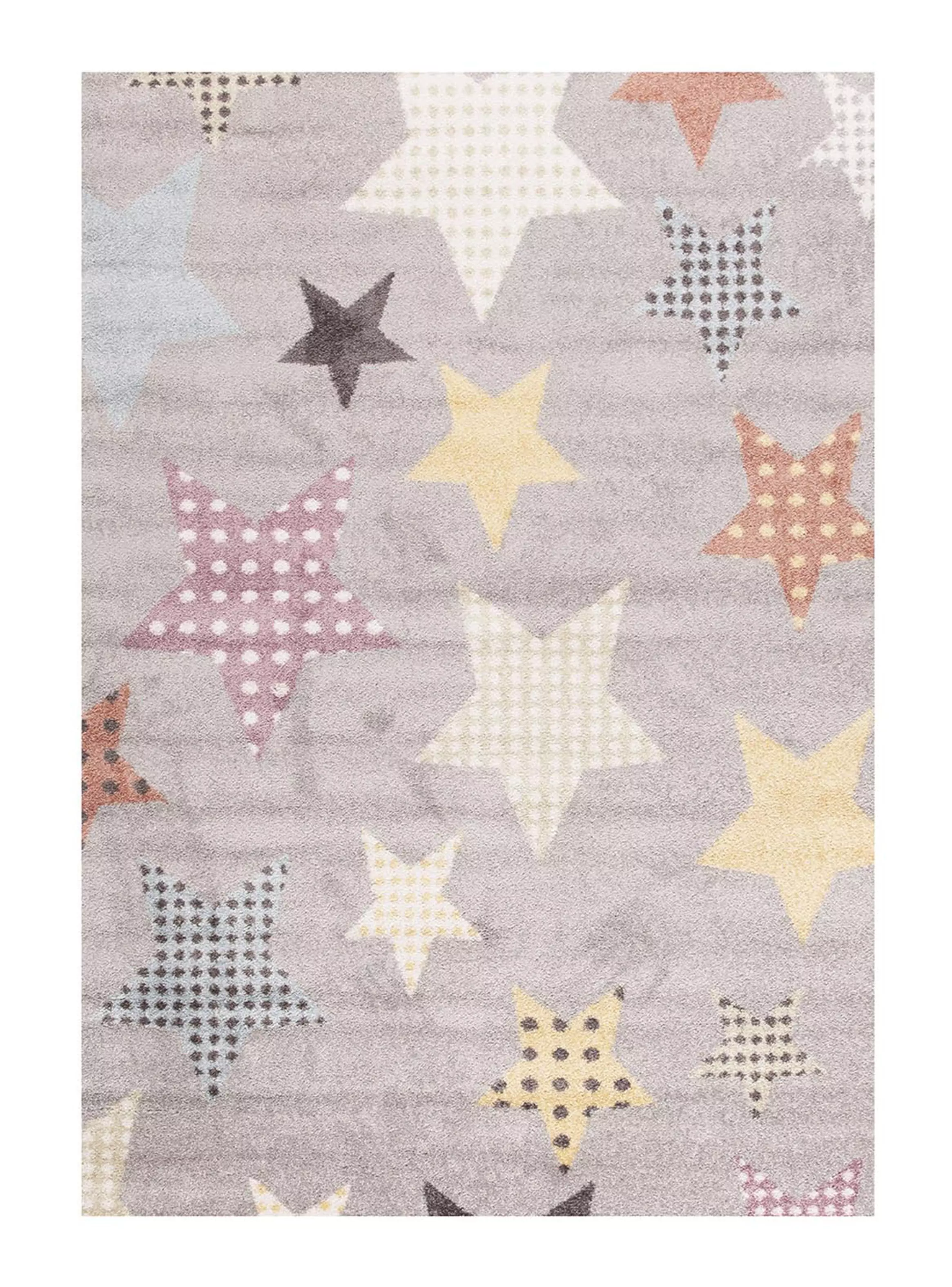 Miniatura de Alfombra Infantil 116x170 cm Stars Crema