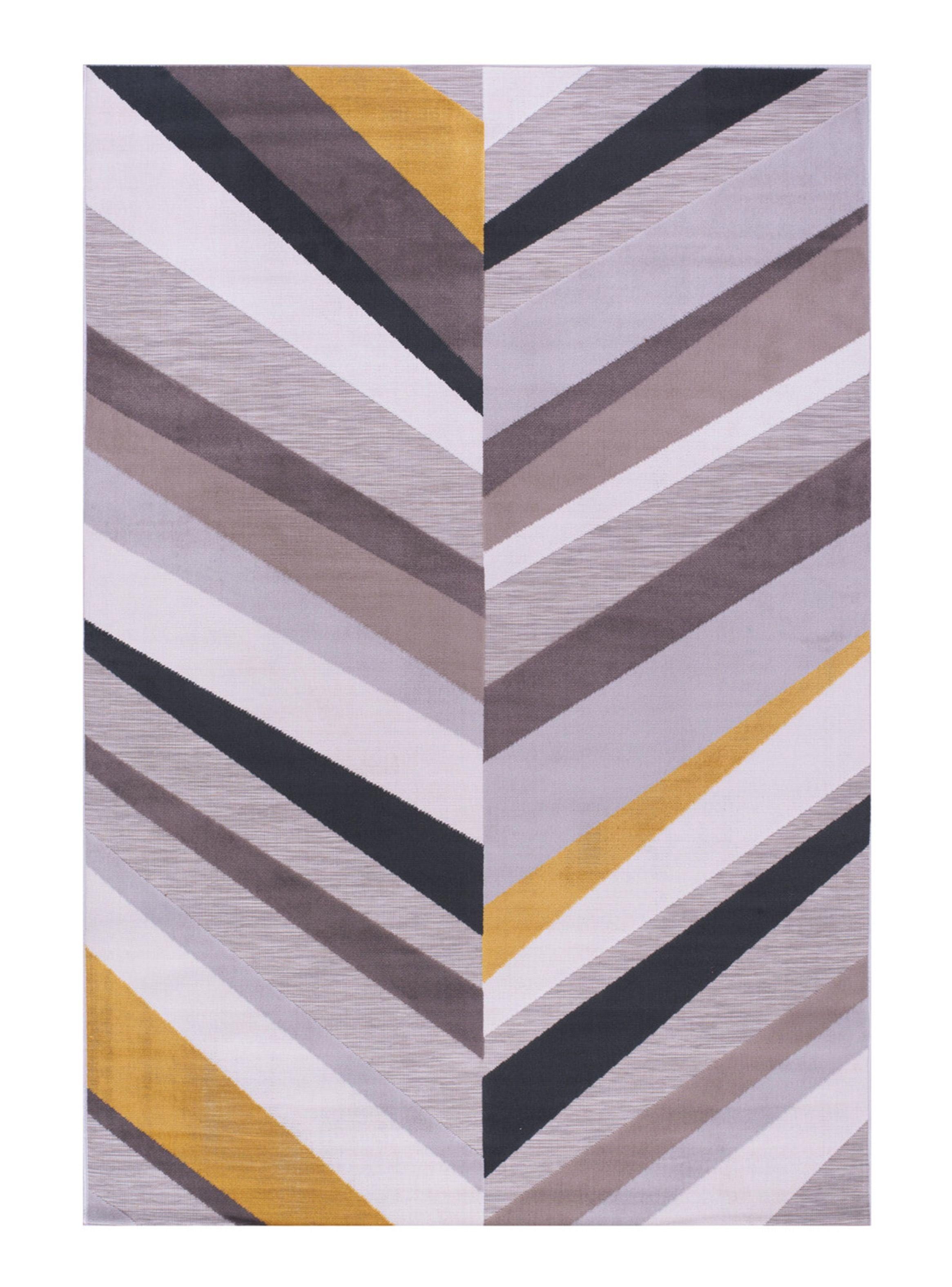 Miniatura de Alfombra Londres 160x230 cm Gris y Mostaza