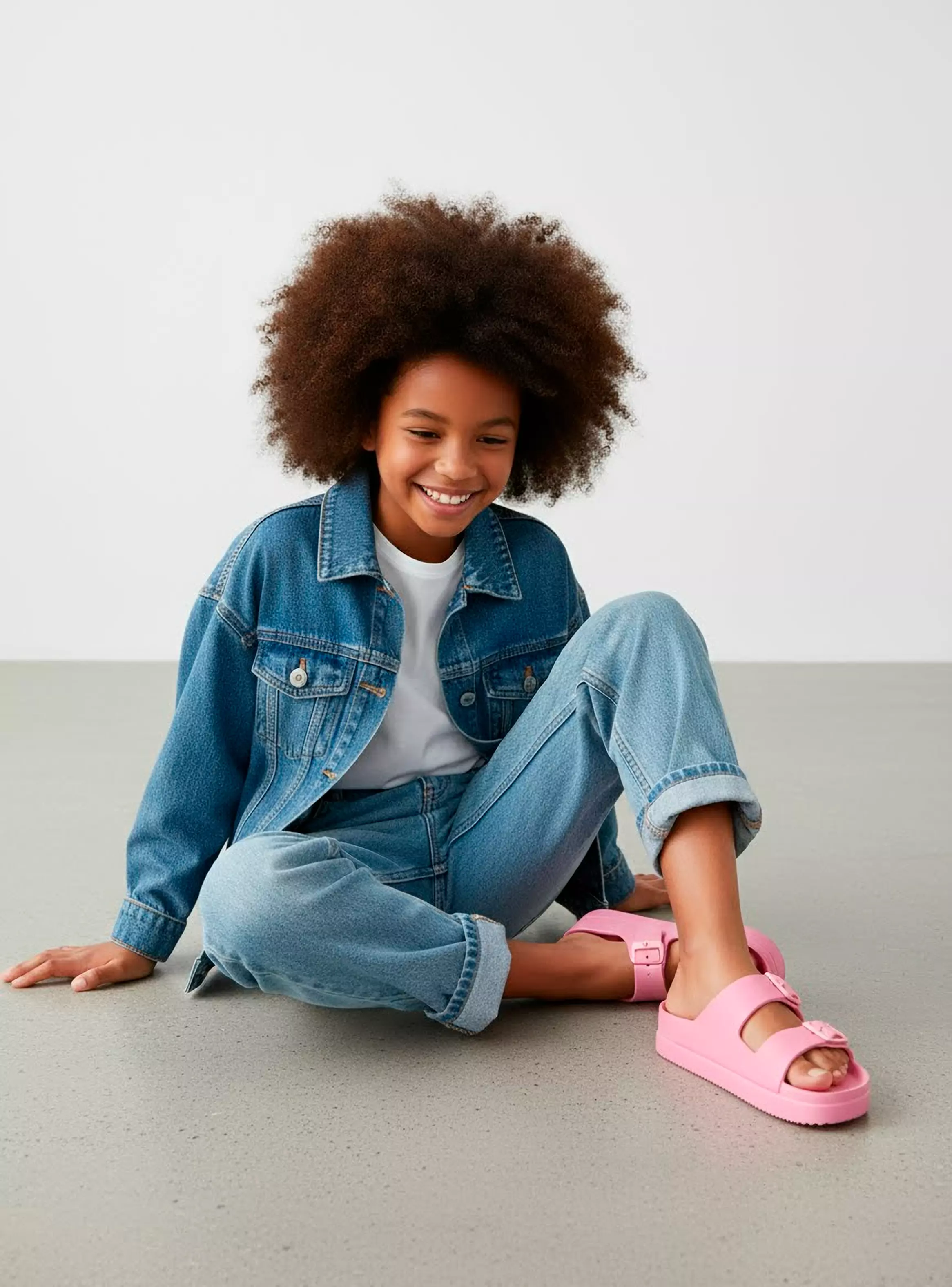 Imagen ampliada #1 para Sandalia Playa Dos Hebillas Color Nia