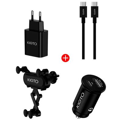 Miniatura de Set Cargador Auto Kioto