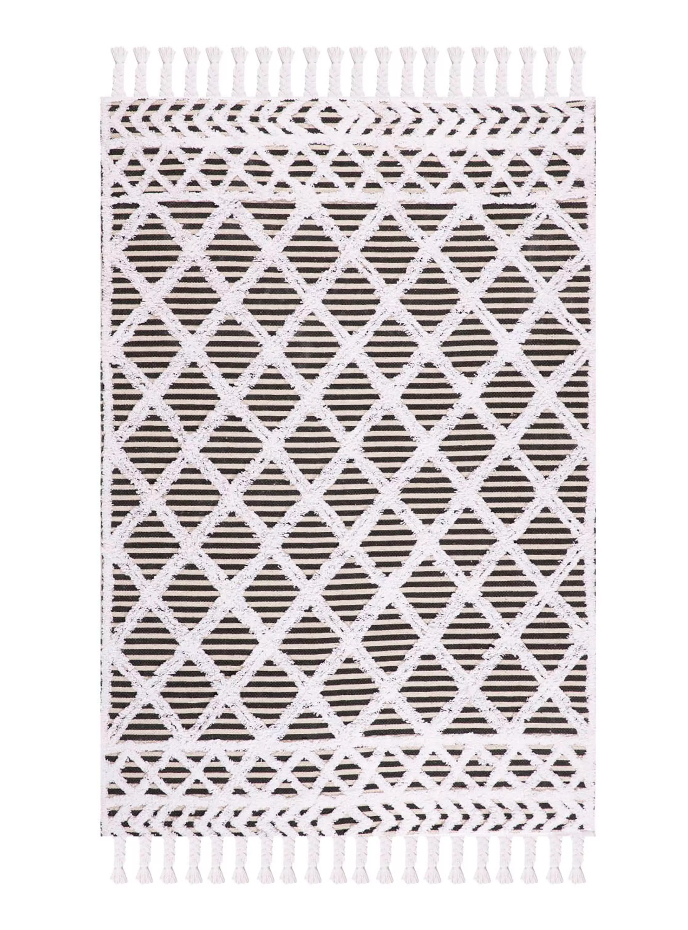 Miniatura de Alfombra Boho P 160x230 cm Negro D2